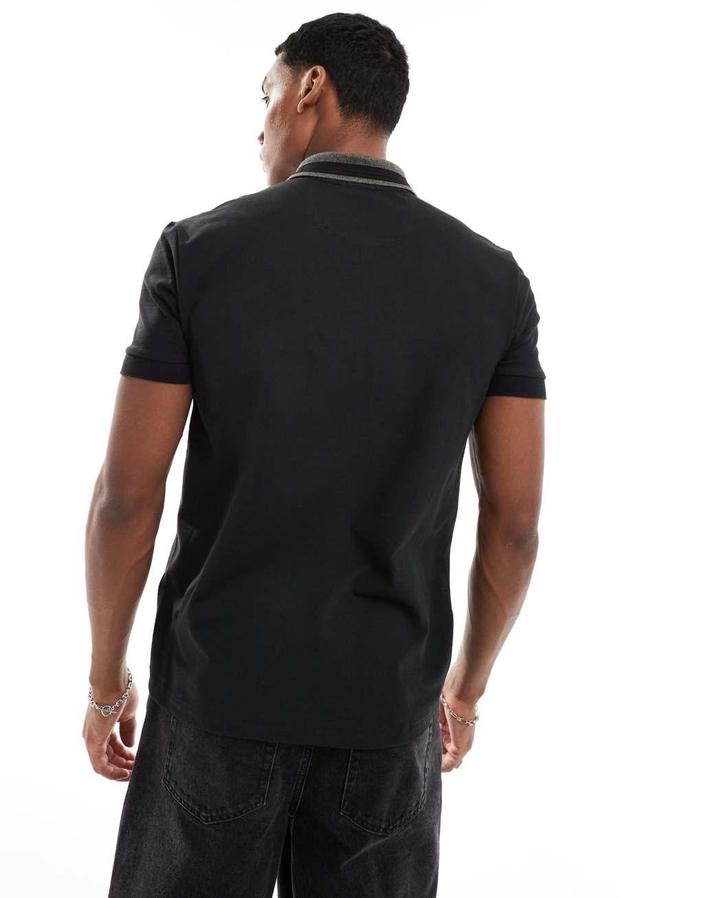 BOSS Green paddy polo shirt in black Product Image