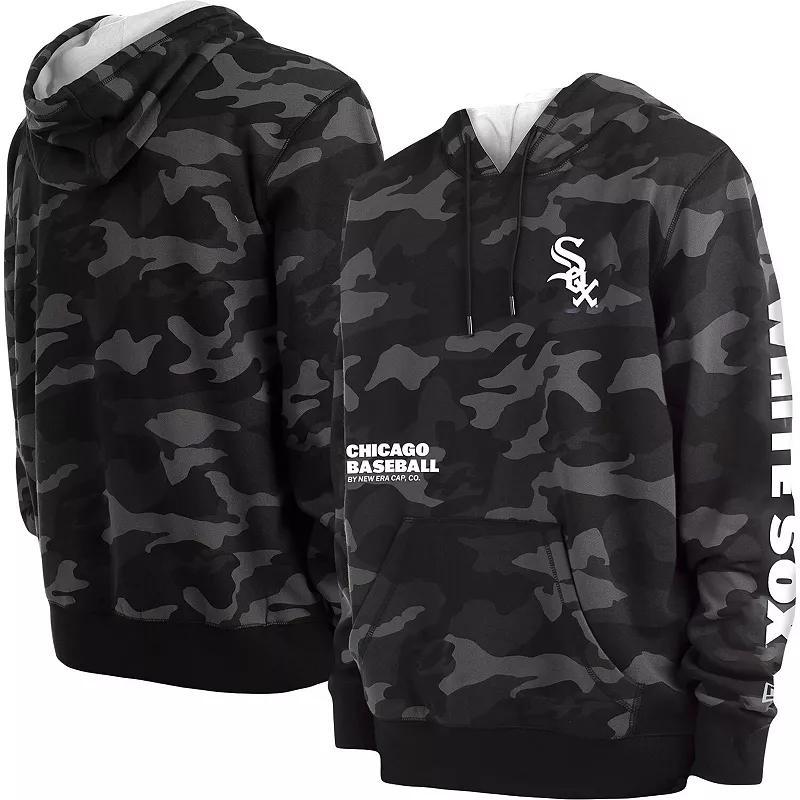 Men's New Era Black Chicago White Sox Camo Pullover Hoodie, Size: Large Product Image