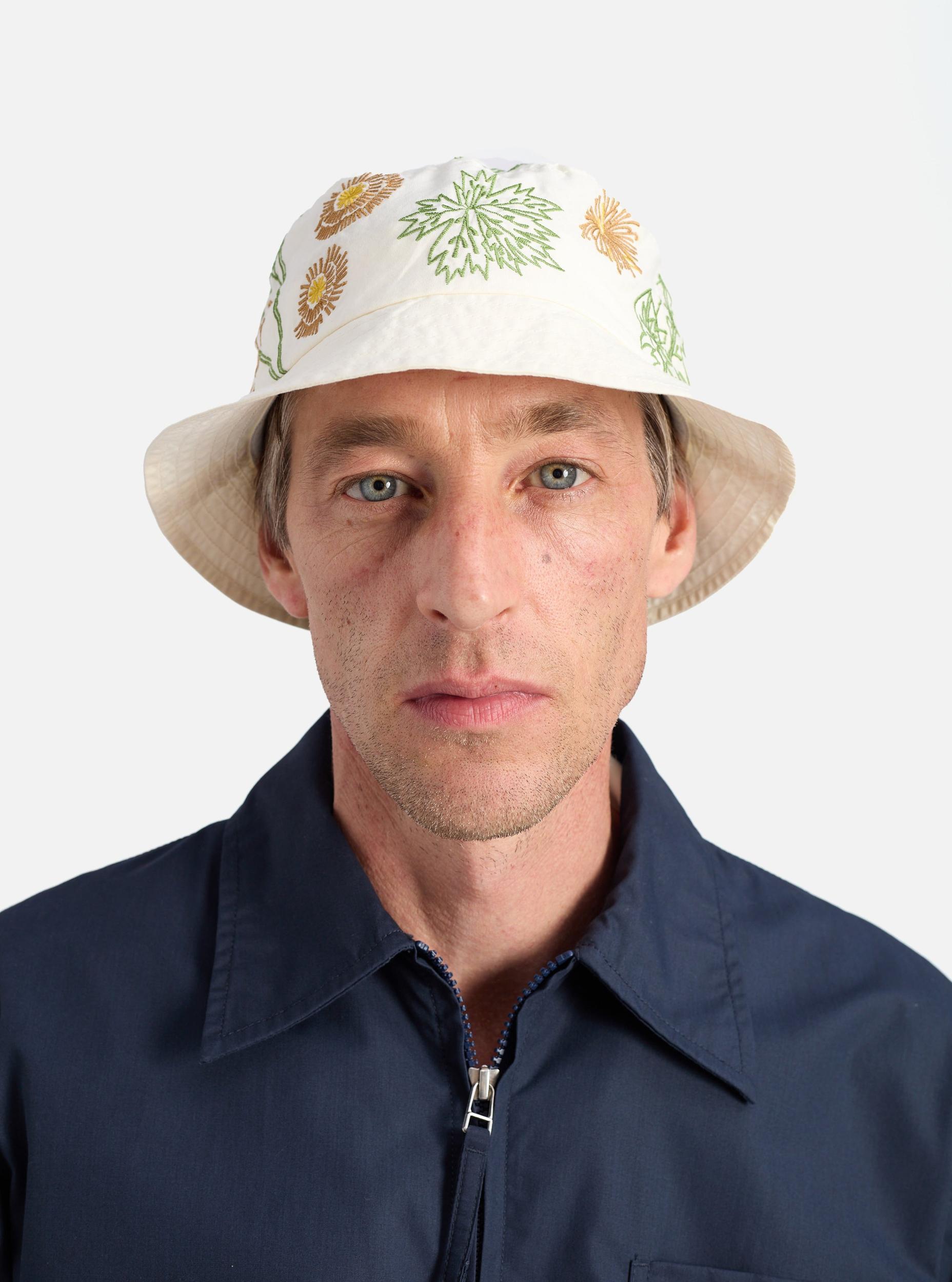 Flower Mountain x Universal Works Ecru Broadcloth Beach Hat Product Image