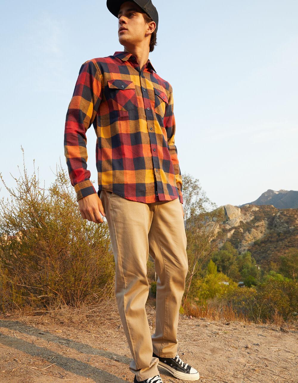 RSQ Mens Slim Straight Chino Pants - DK KHAKI Product Image