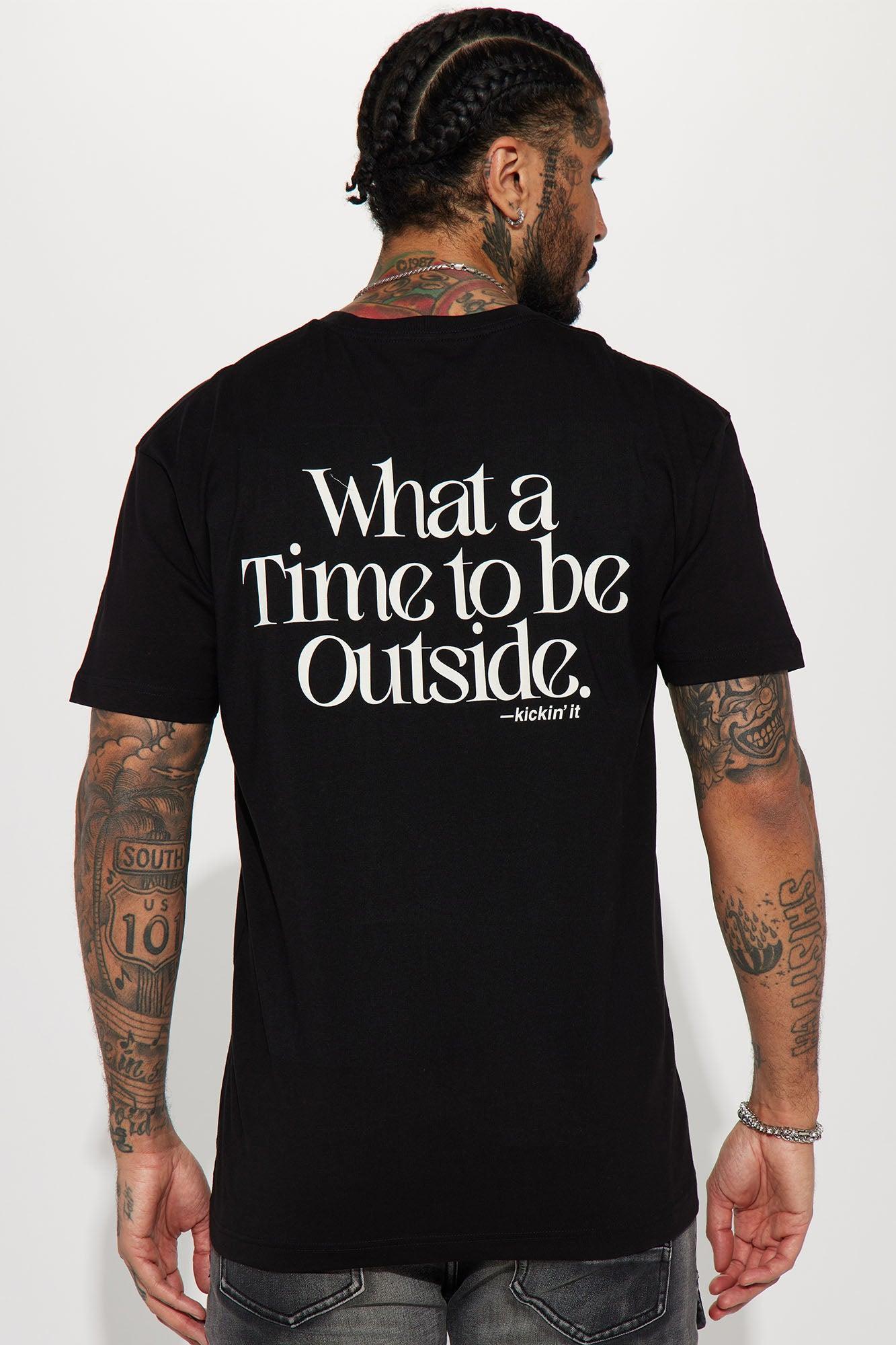 What A Time To Be Outside Short Sleeve Tee - Black Product Image