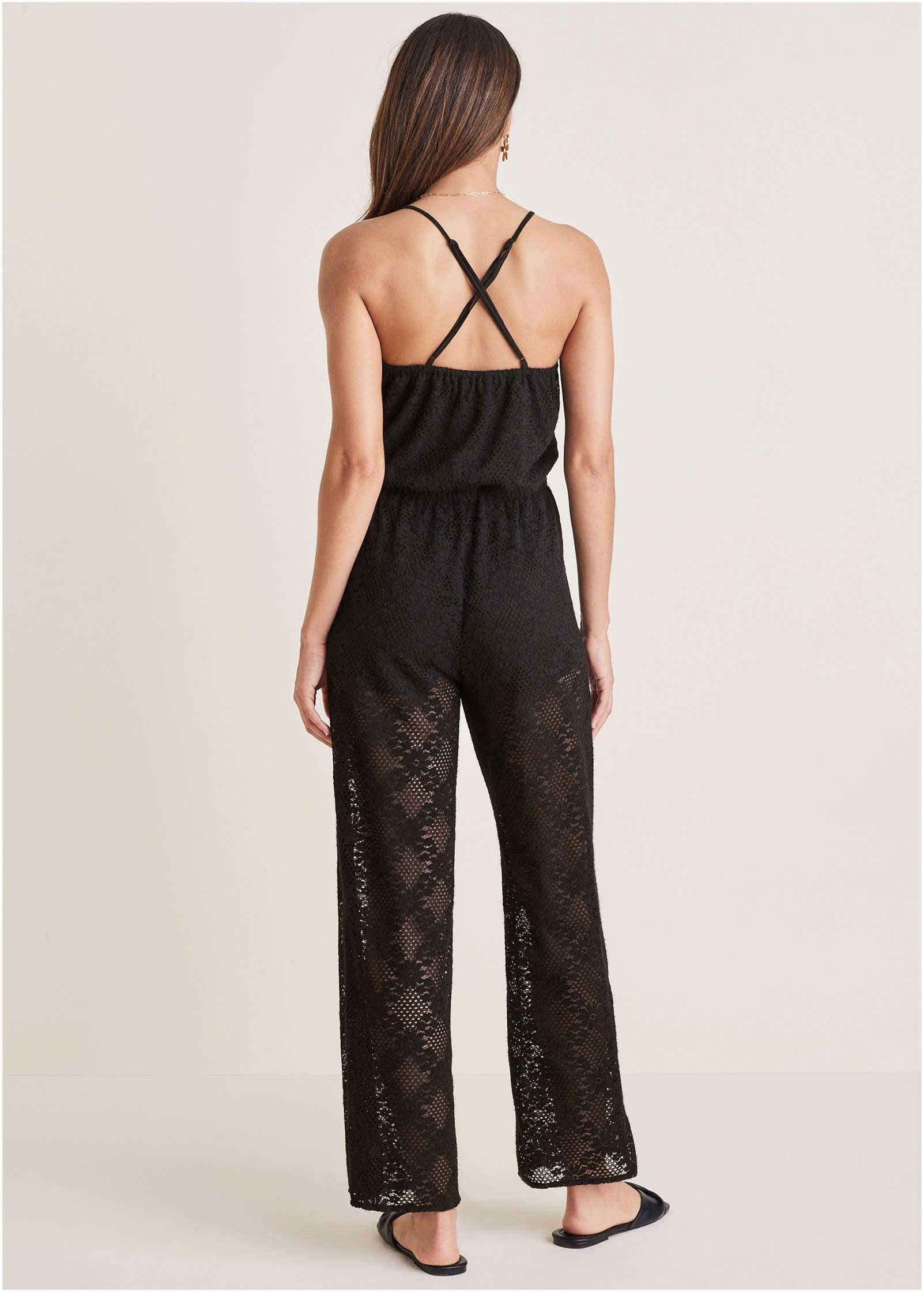 Lace Jumpsuit - Black Product Image