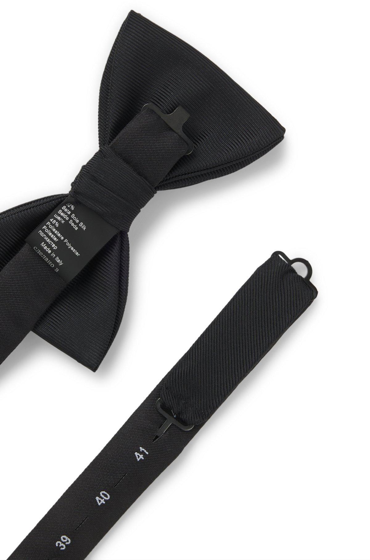 HUGO - Pre-tied bow tie in a silk blend - Black Product Image