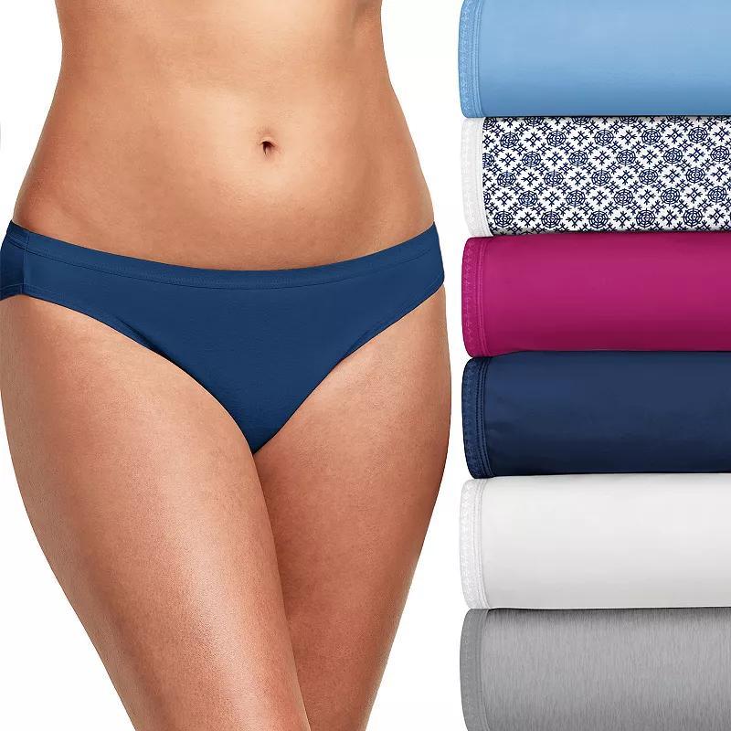 Hanes Ultimate Womens Breathable Cotton Bikini Underwear 6-Pack 42H6CC Product Image