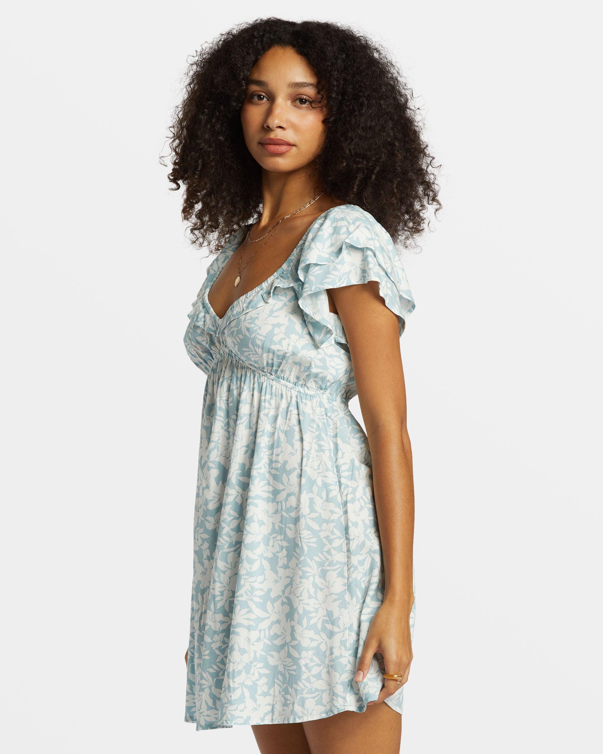 Enchant Me Mini Dress - Dusk Blue Female Product Image