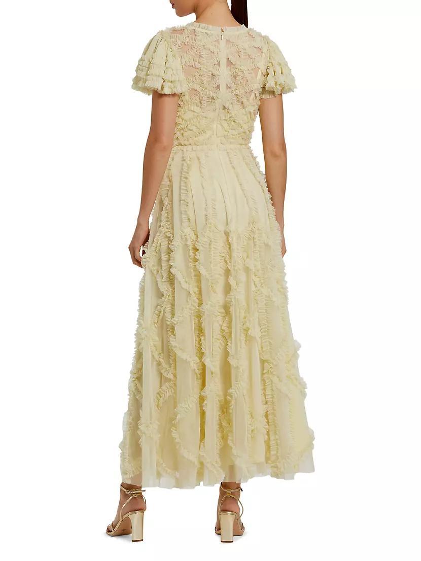 Ruffled Mesh Fit & Flare Gown Product Image
