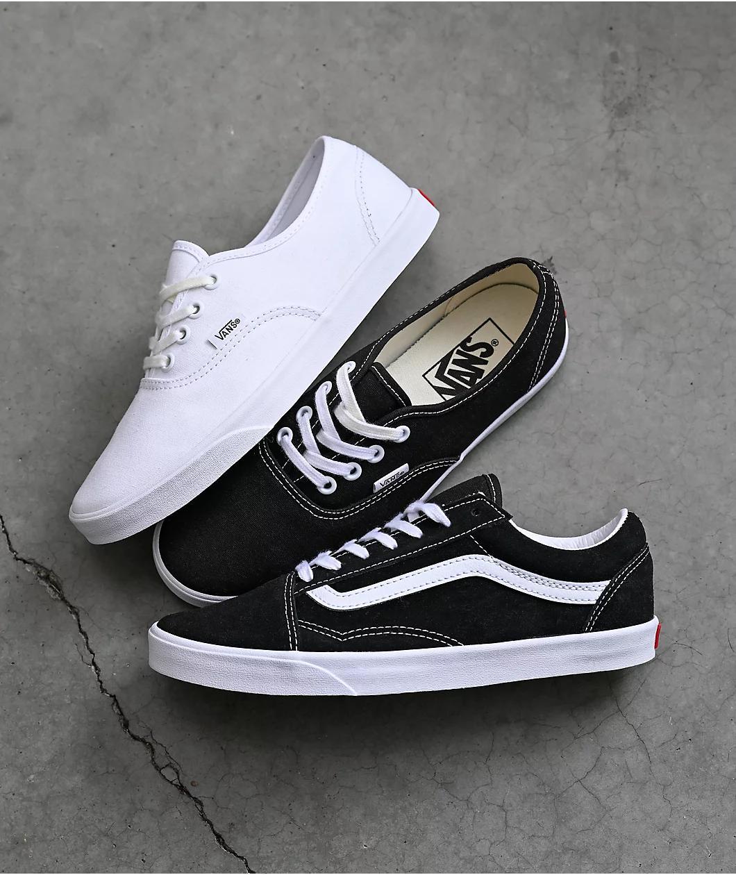 Vans Authentic Lowpro White Skate Shoes Product Image