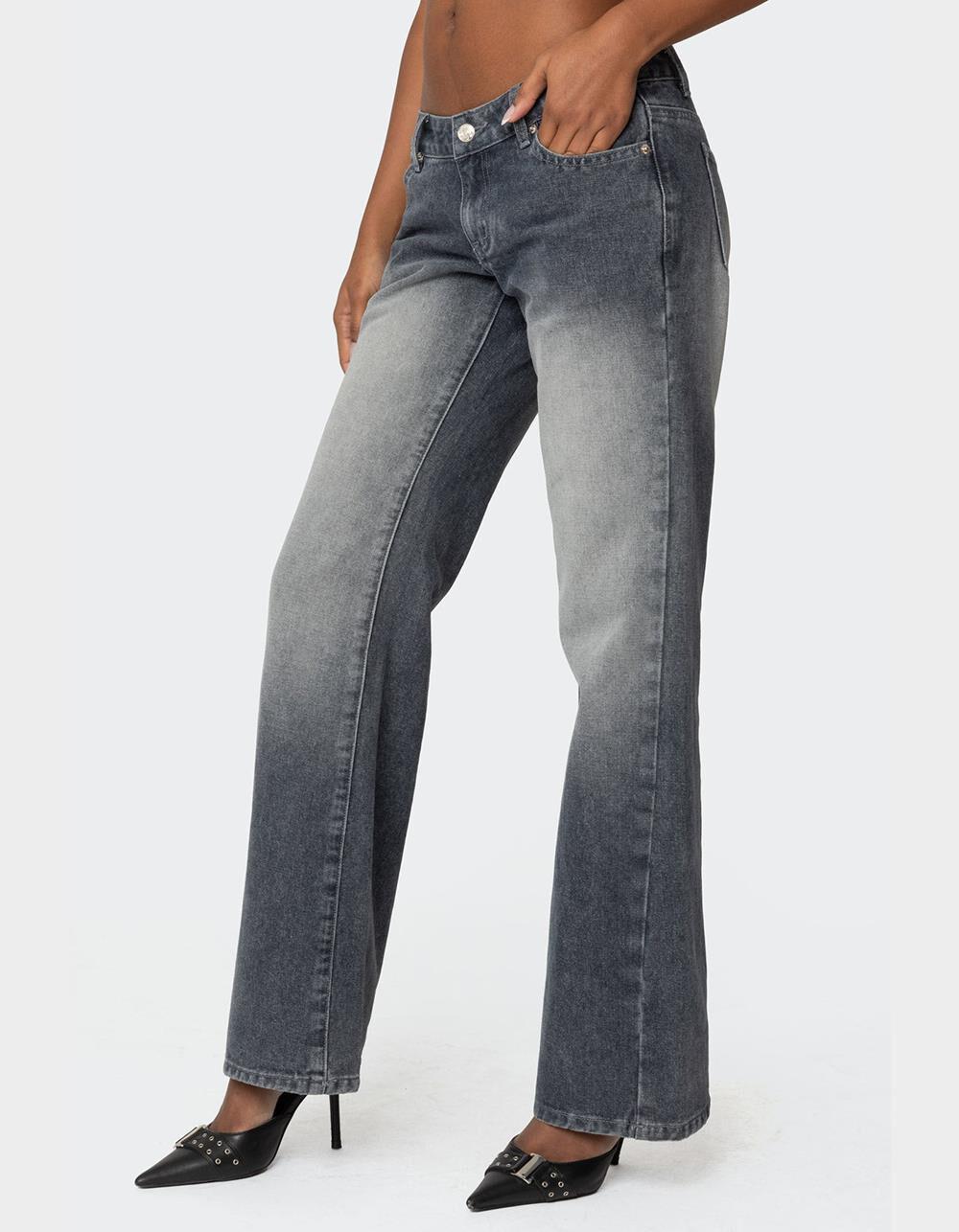 EDIKTED Alysse Low Rise Washed Jeans Product Image