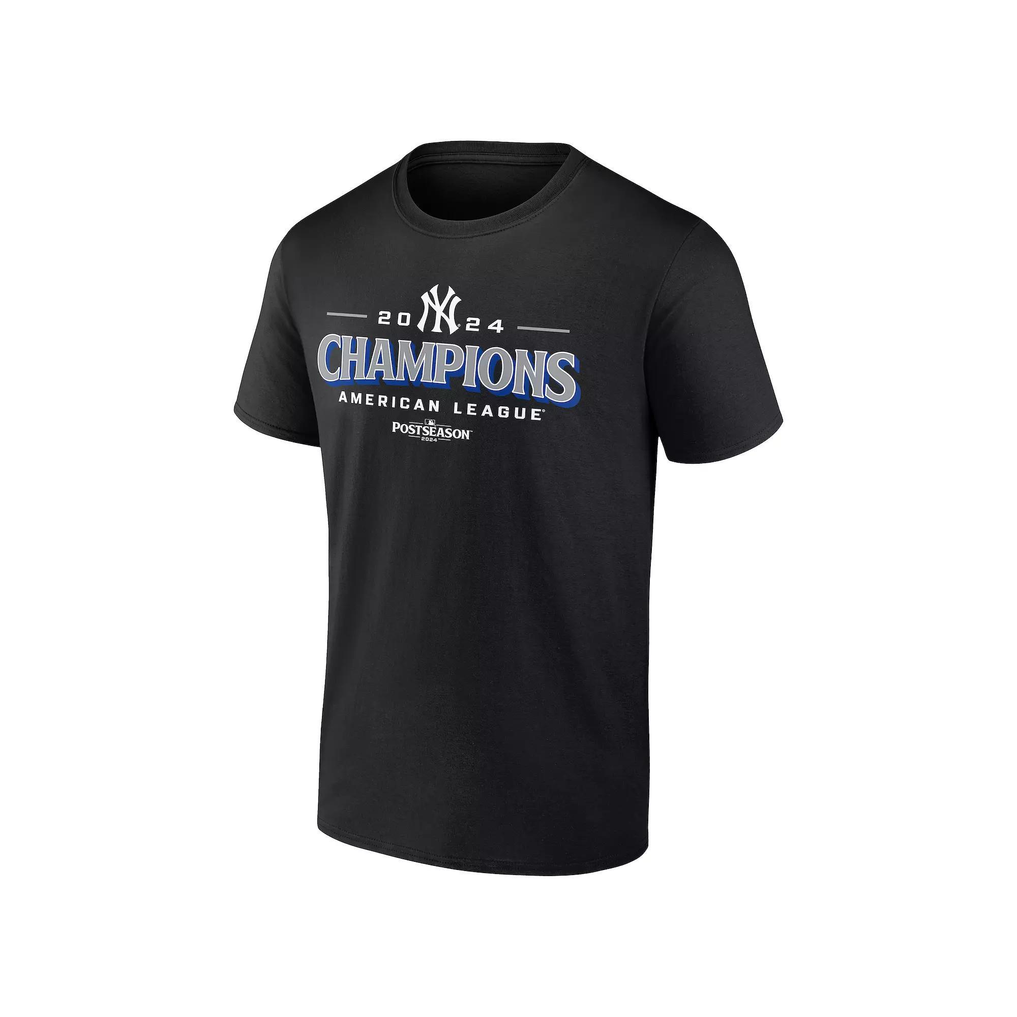 Men's Fanatics New York Yankees MLB 2024 American League Champions Post Season Roster T-Shirt, Size: Medium, Black Product Image