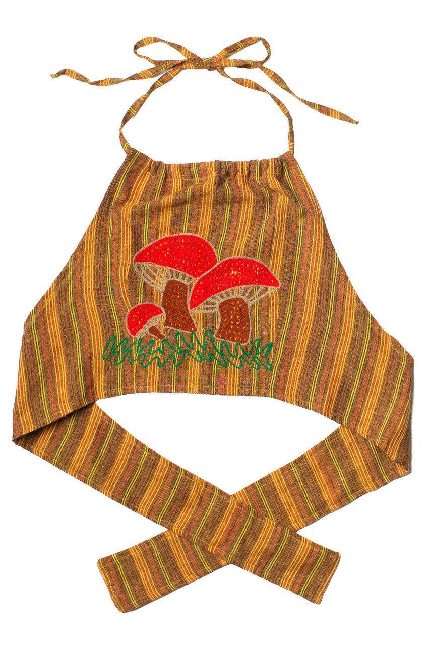 Woven Mushroom Halter Top Product Image