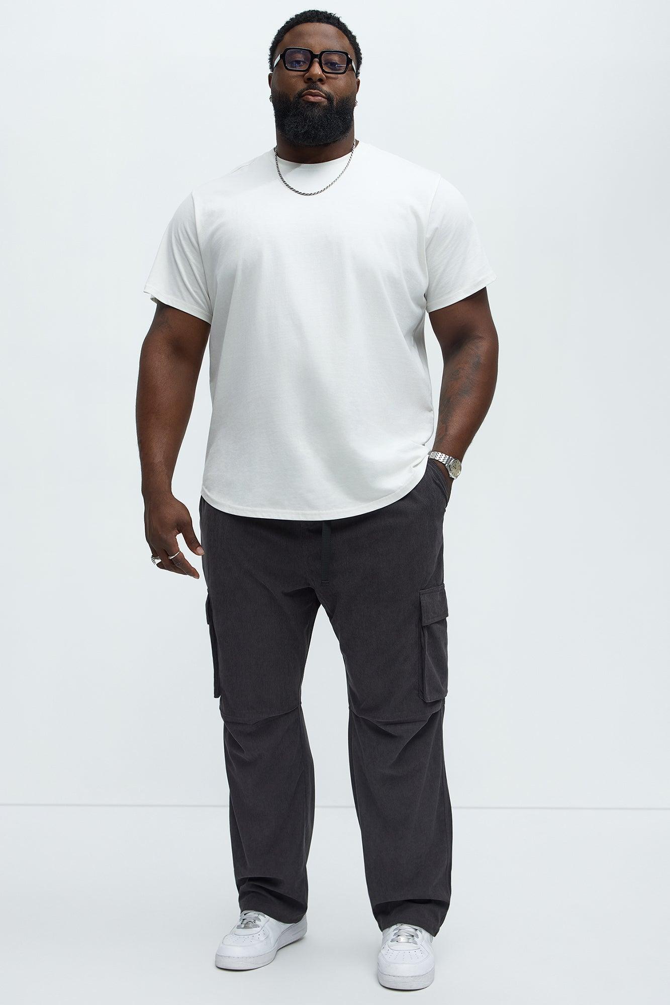 Bedford Corduroy Slim Cargo Pants - Charcoal Product Image