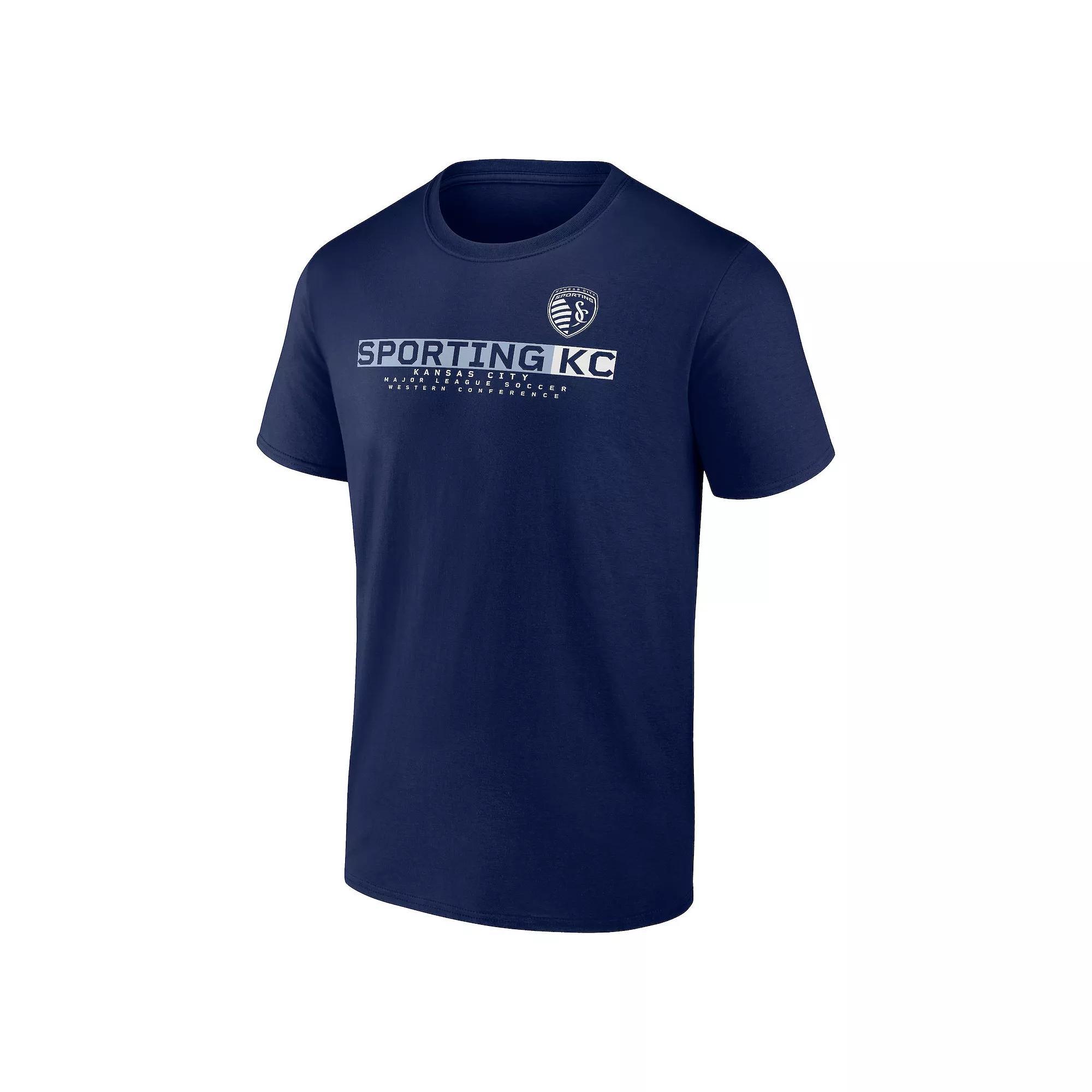 Men's Fanatics MLS Sporting Kansas City Tonal Logo Graphic Tee, Size: 2XL, Blue Product Image