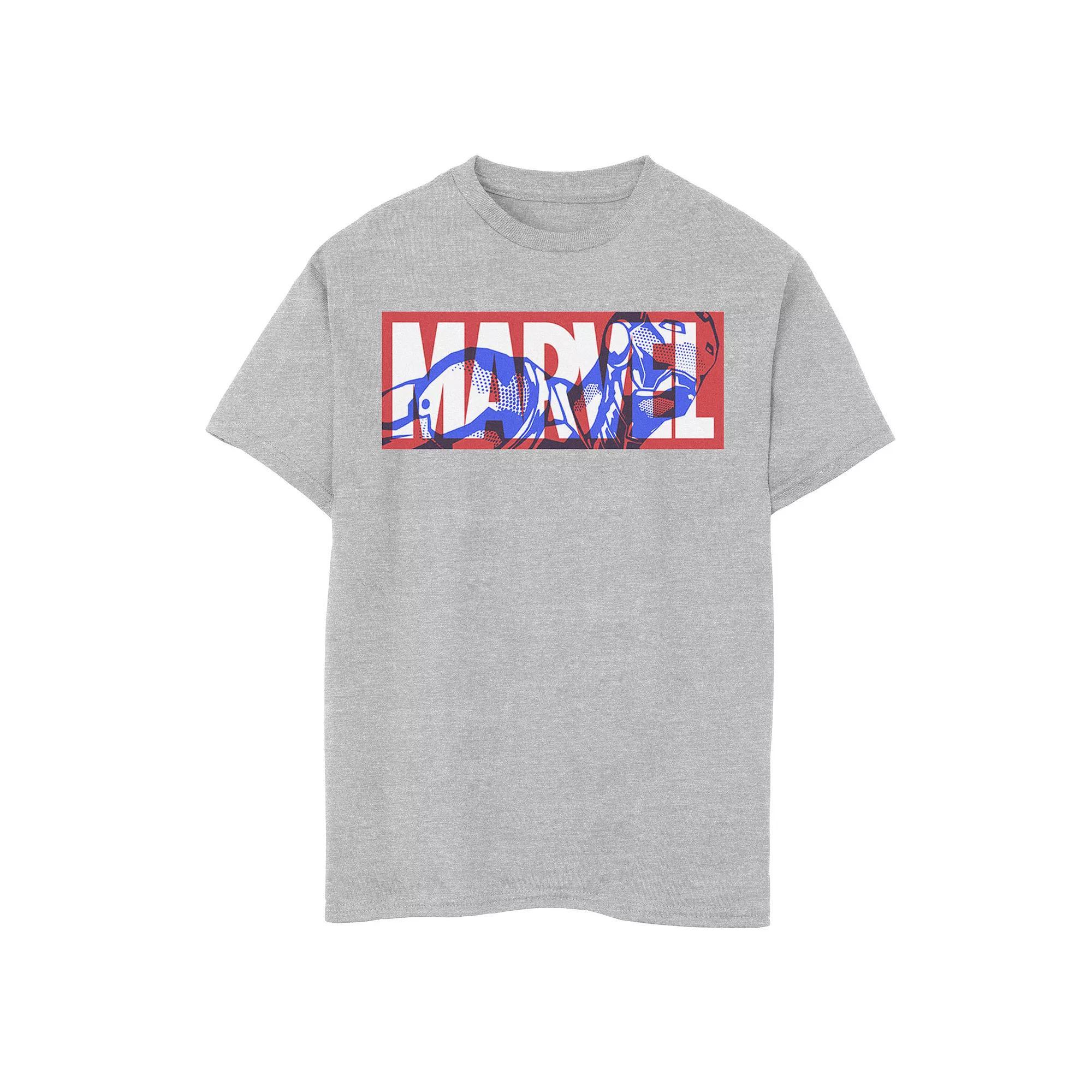 Boys 8-20 Marvel Iron Man Large Classic Movie Logo Graphic Tee, Boy's, Size: XL, Athletic Grey Product Image