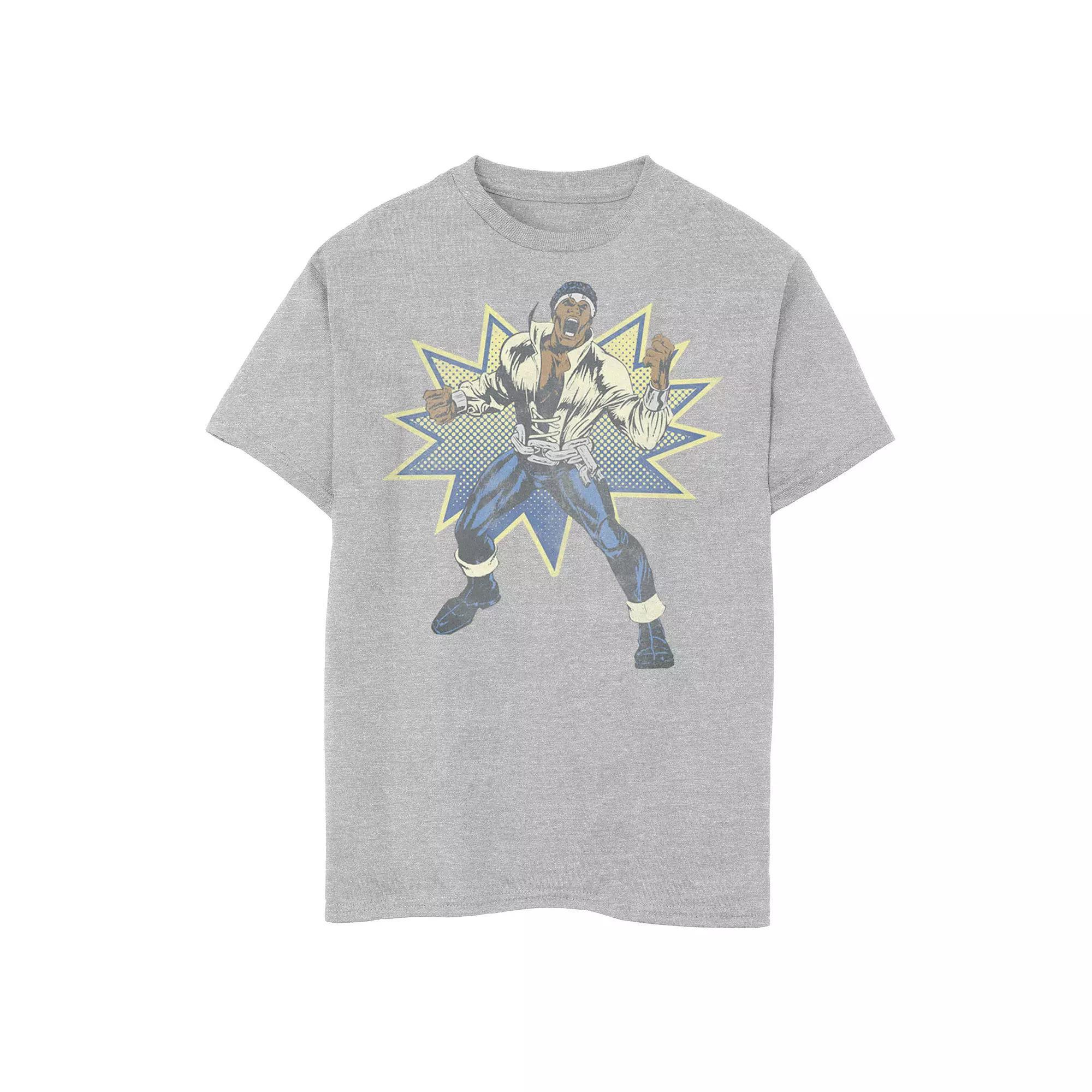 Boys 8-20 Marvel Heroes for Hire Power Man Graphic Tee, Boys Athletic Grey Product Image