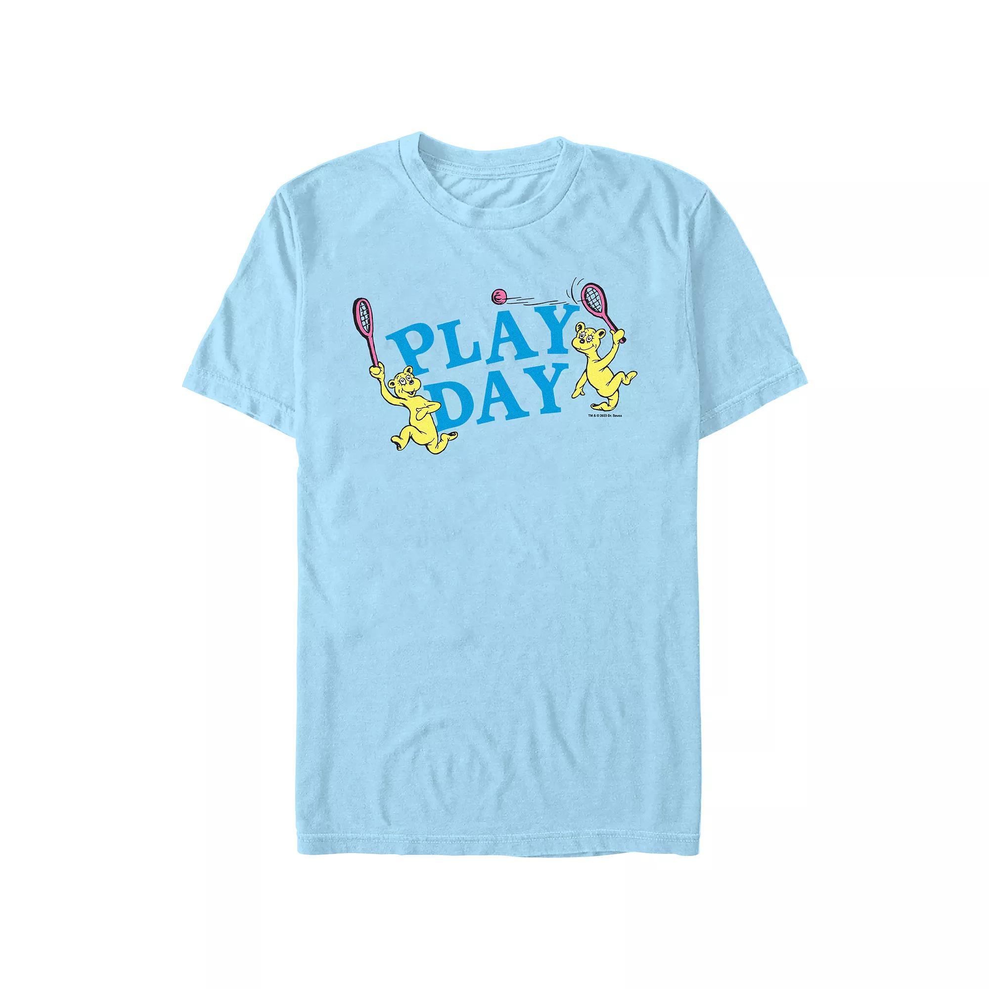 Men's Dr. Seuss Play Day Graphic Tee, Size: Medium, Light Blue Product Image