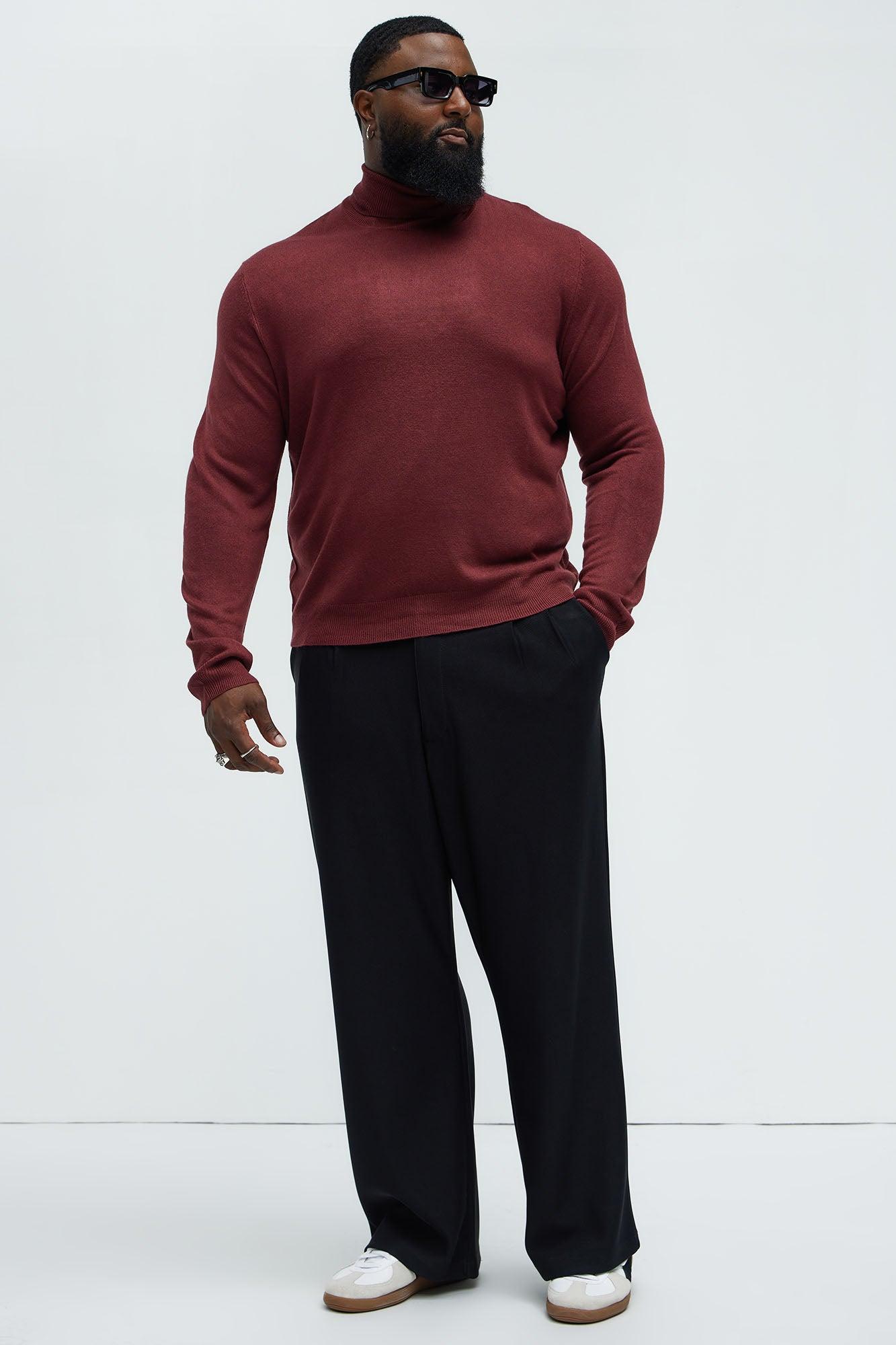 DeAngelo Turtleneck Sweater - Burgundy Male Product Image