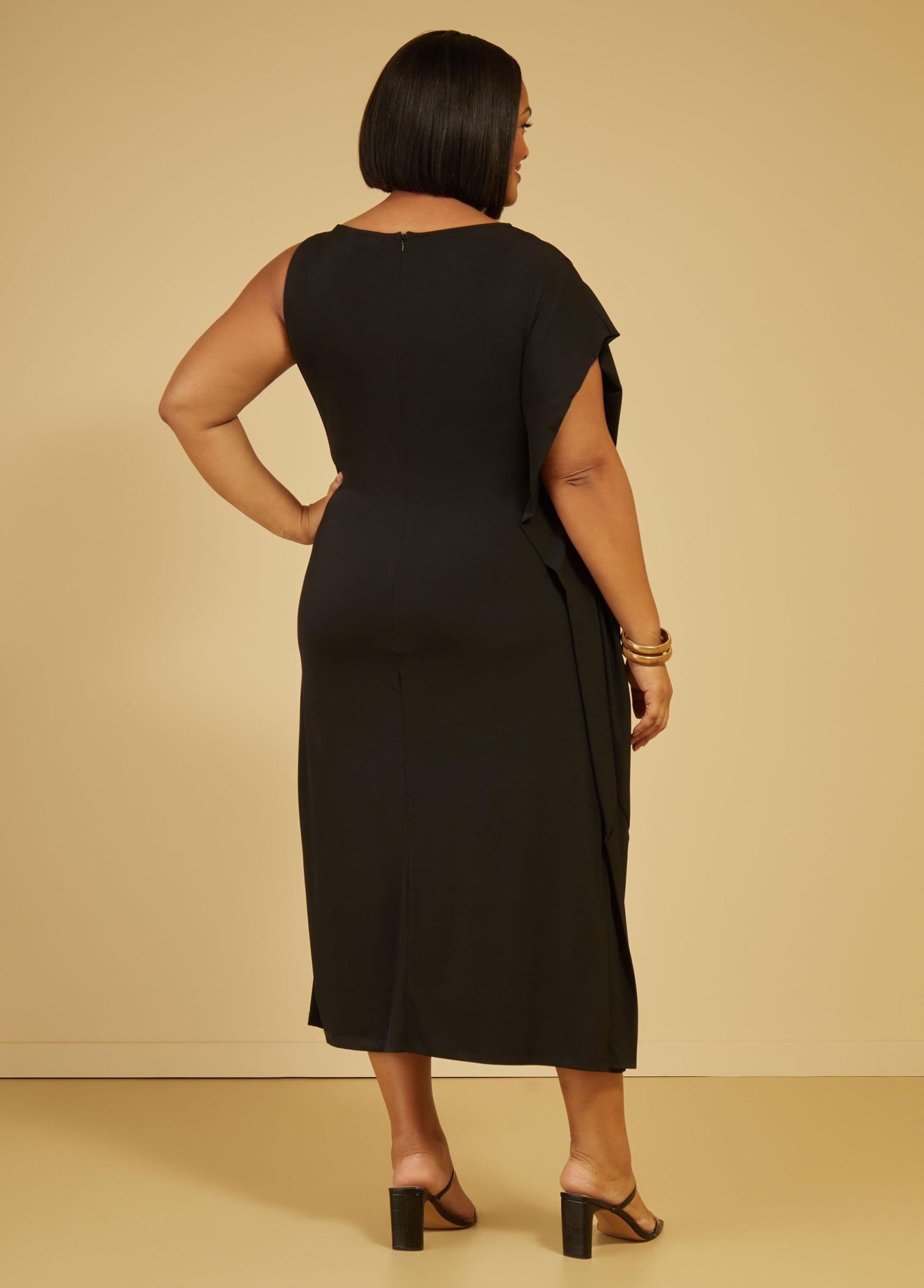 Ruched One Shoulder Midaxi Dress Product Image