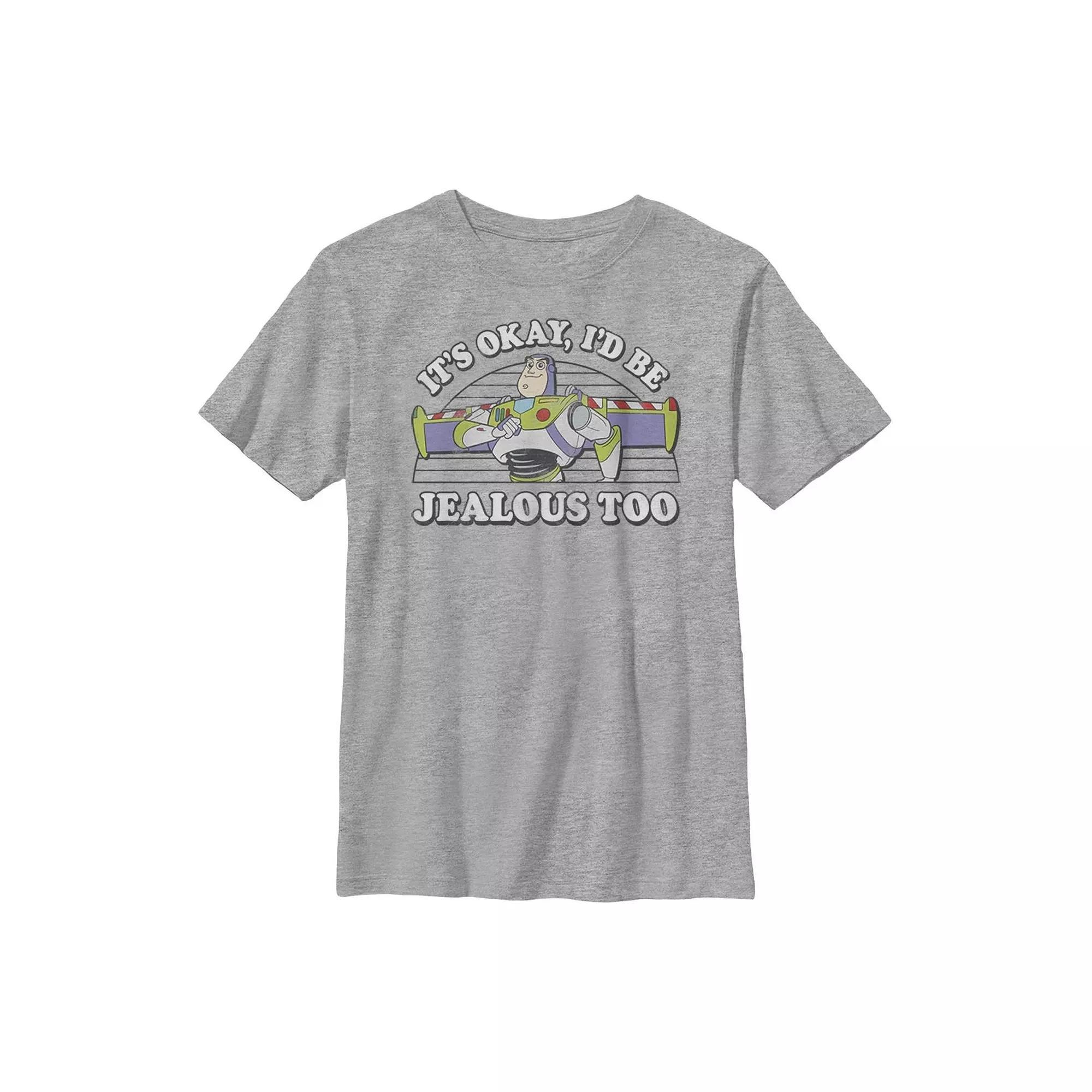 Men's Disney / Pixar's Toy Story Buzz Lightyear Jealous Too Tee, Size: Small, Athletic Grey Product Image