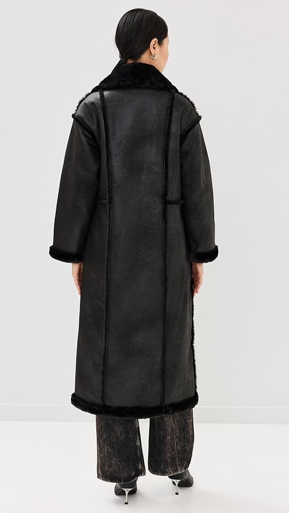 Avec Les Filles Faux Shearling Longline Coat | Shopbop Product Image