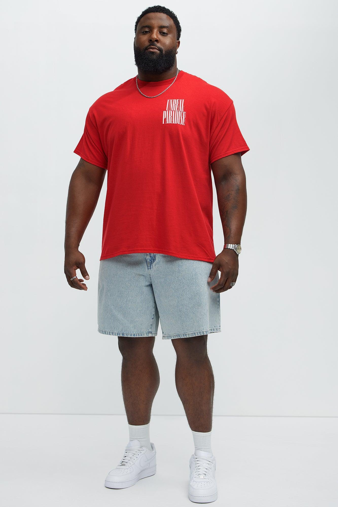Unreal Paradise Short Sleeve Tee - Red Product Image