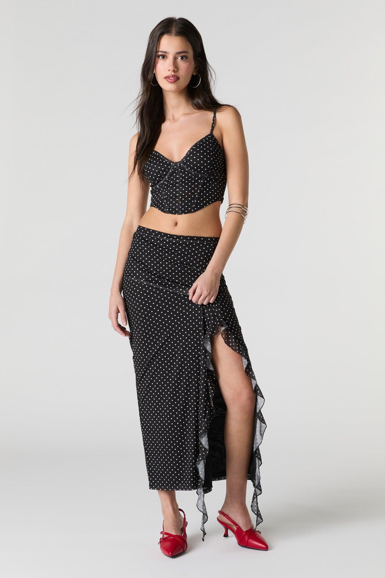 Mesh Cropped Corset Tank Female Product Image