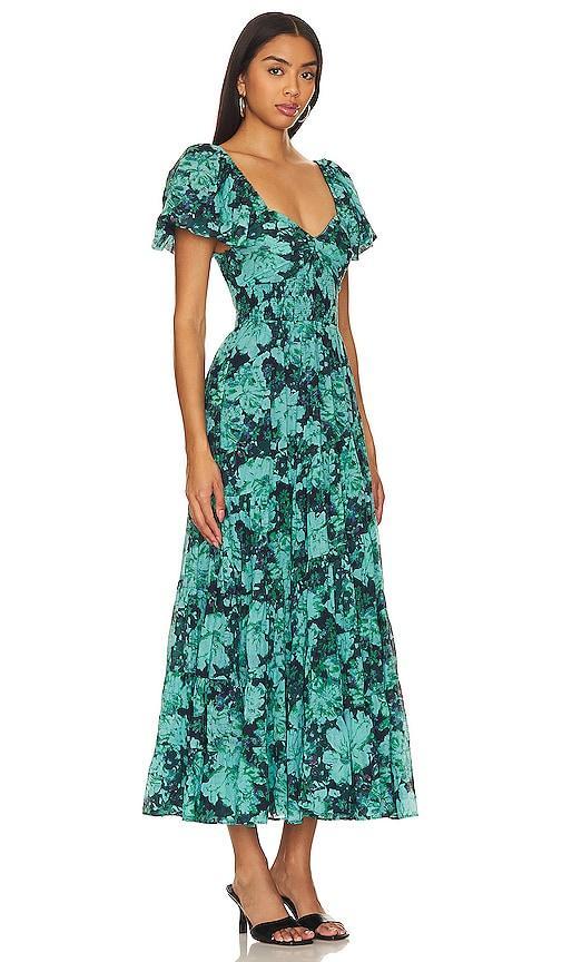 Womens Sundrenched Floral Cotton Tiered Maxi Dress Product Image