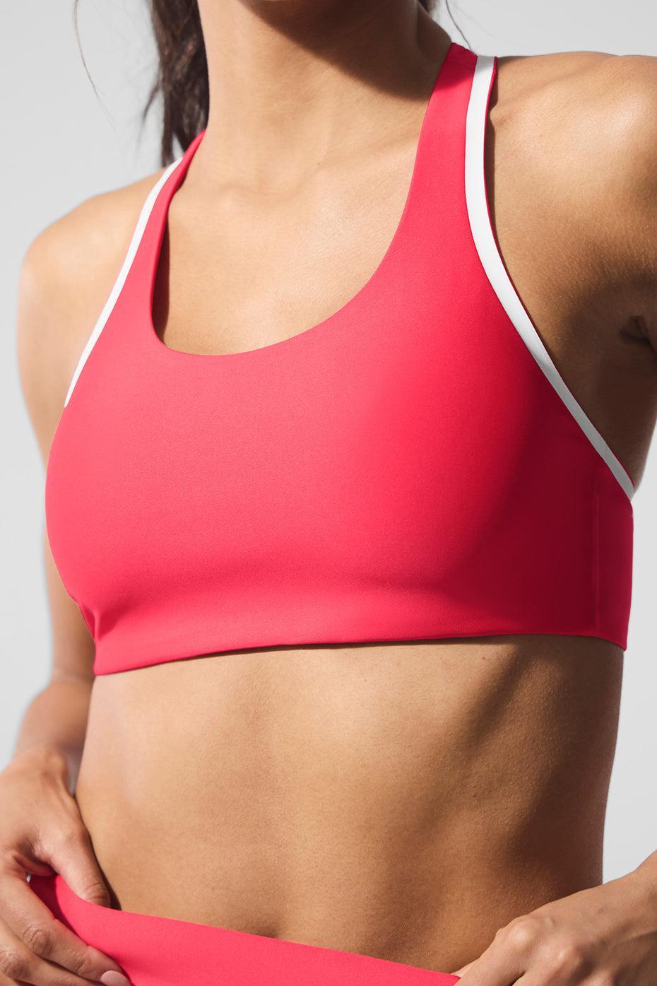 Airlift Super Sleek Contrast Bra - Candy Red/White Product Image