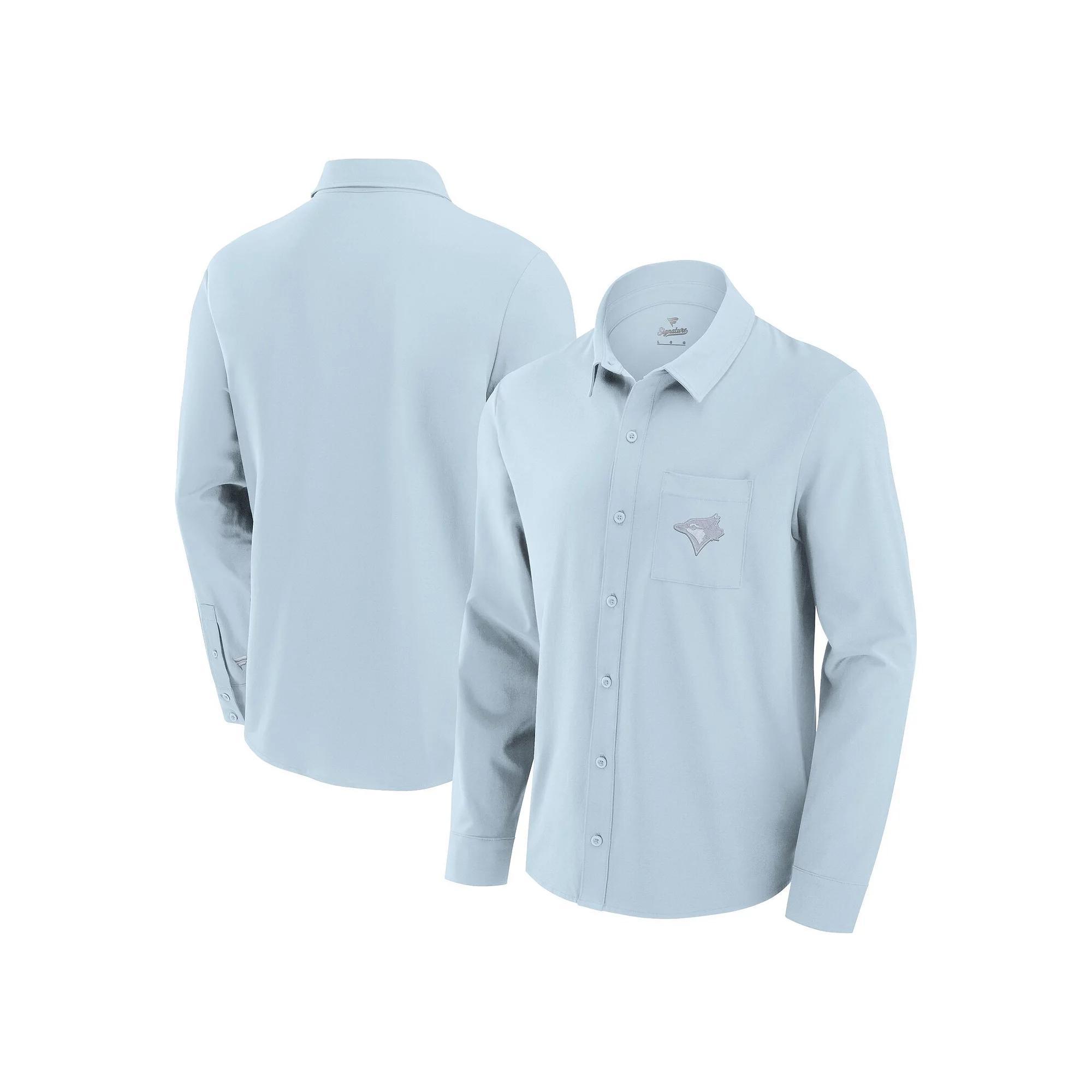 Men's Fanatics Light Blue Toronto Blue Jays Front Office Long Sleeve Button-Up Shirt, Size: Large, Jay Light Product Image