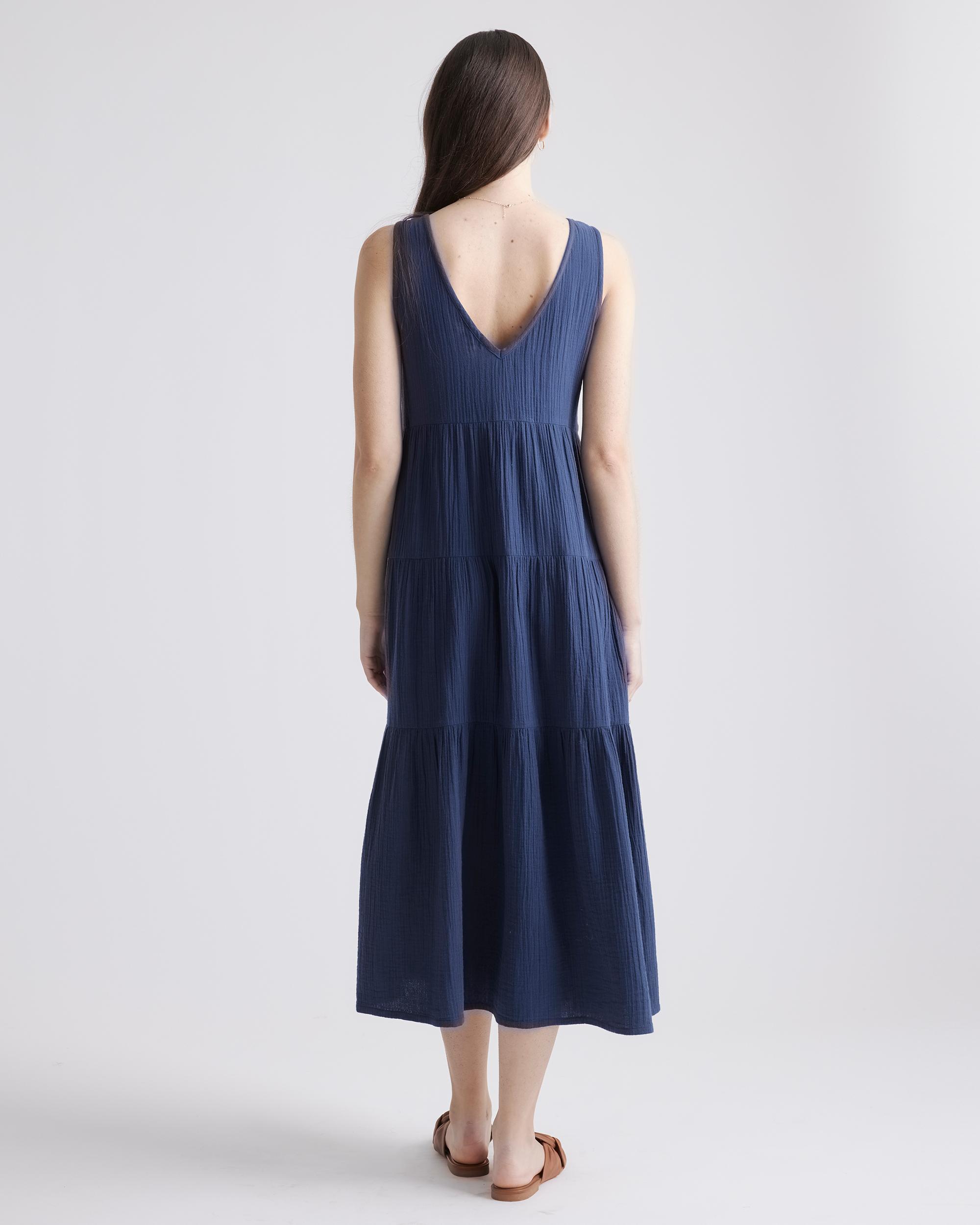 Quince | Women's Gauze Tiered Maxi Dress Size XS, Organic Cotton Product Image