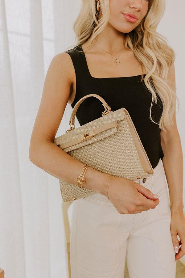 First Class Act Woven Purse in Natural Product Image
