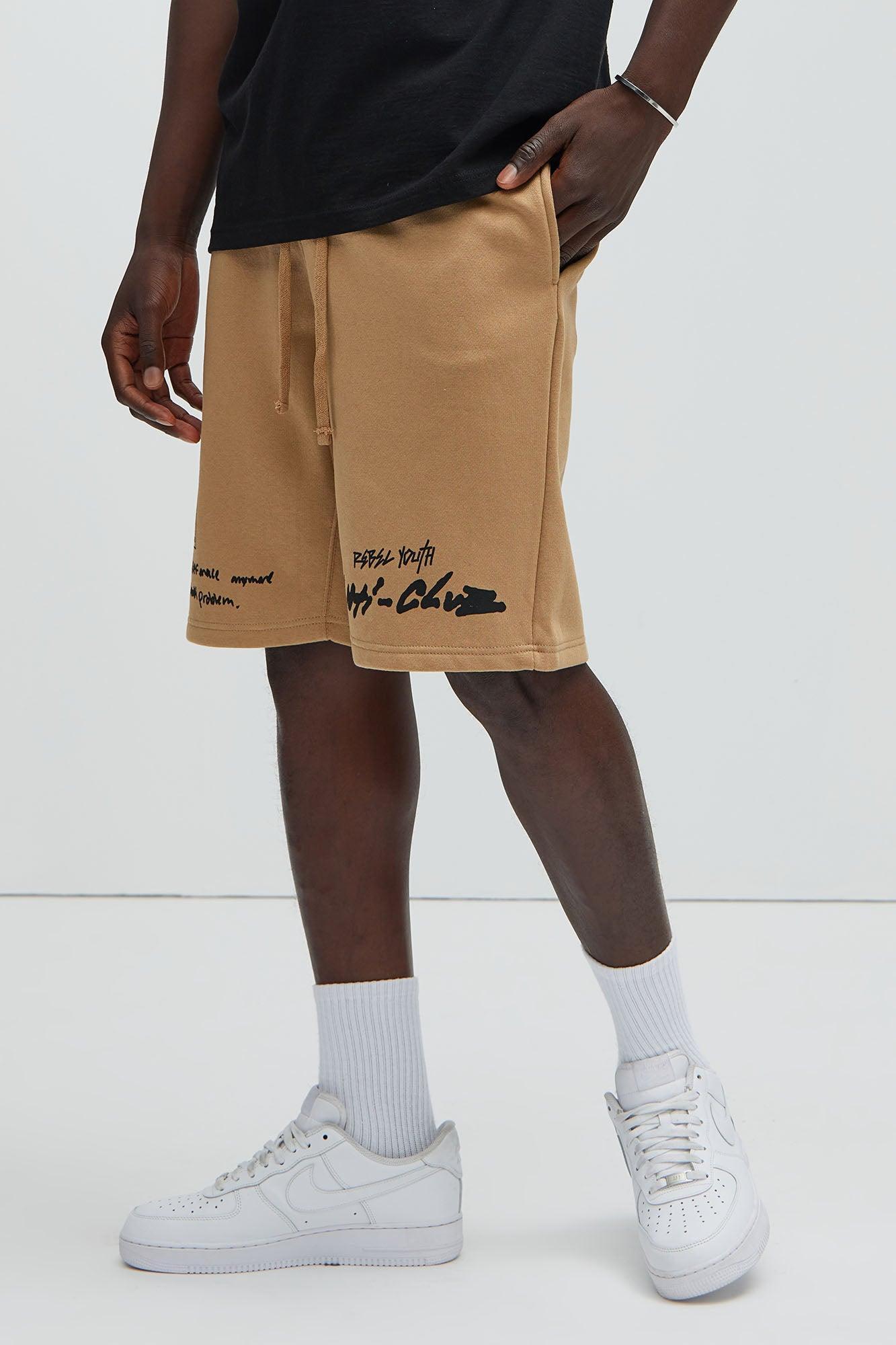 Rebel Youth Anti-Club Sweatshorts - Sand Product Image
