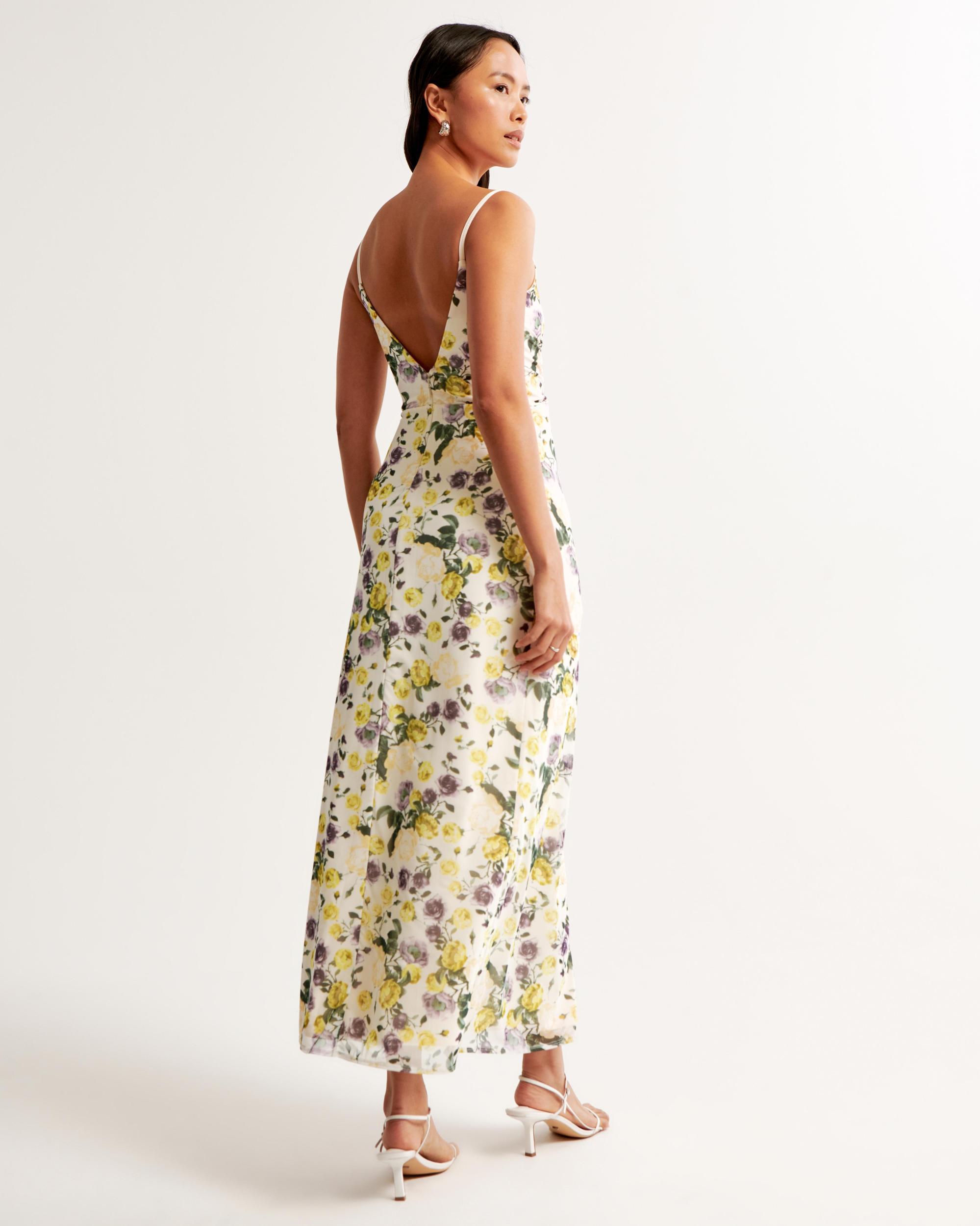 Mesh Twist Wrap Maxi Dress Product Image