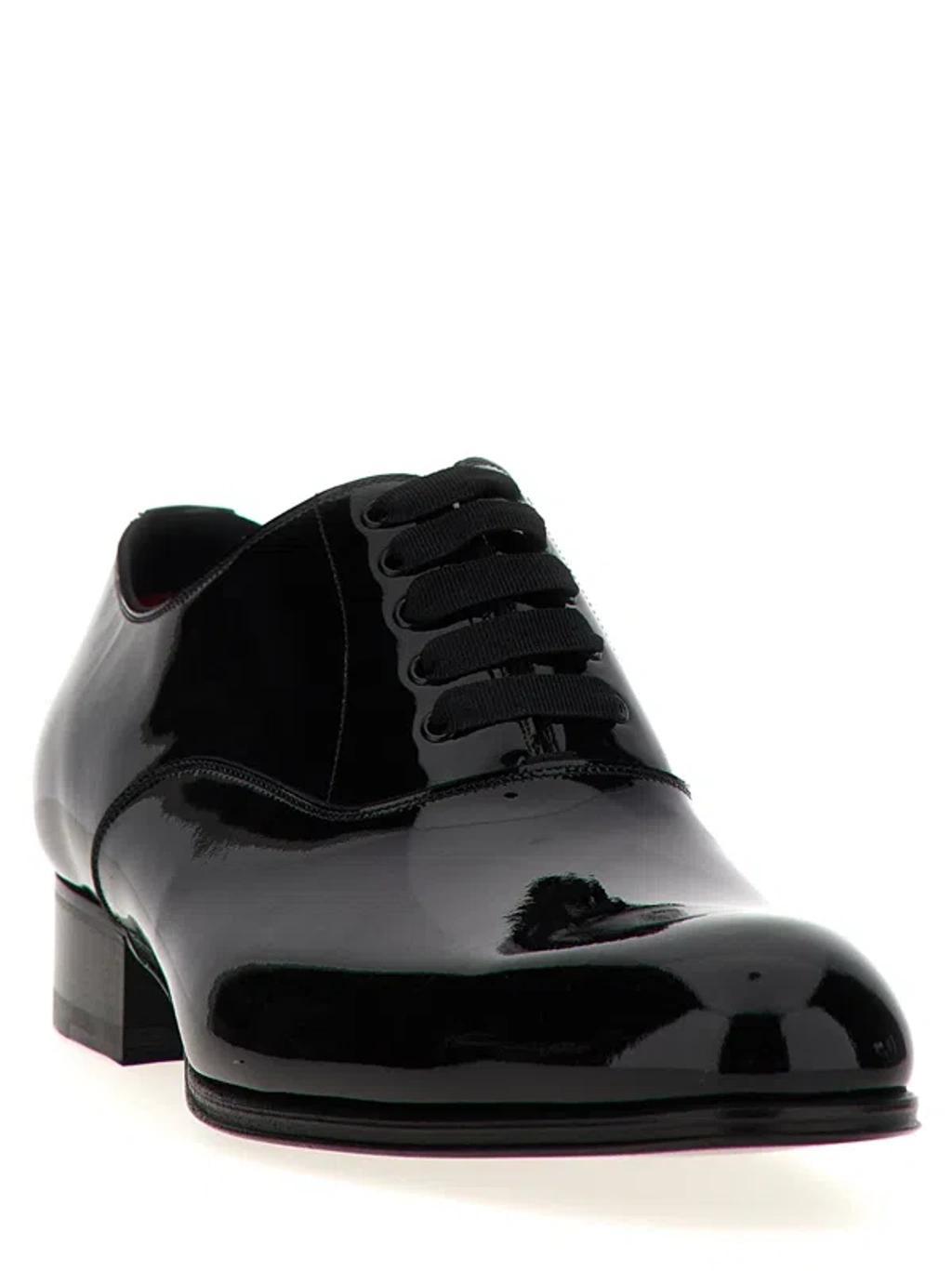 TOM FORD Patent Leather Derby Shoes In Black Product Image