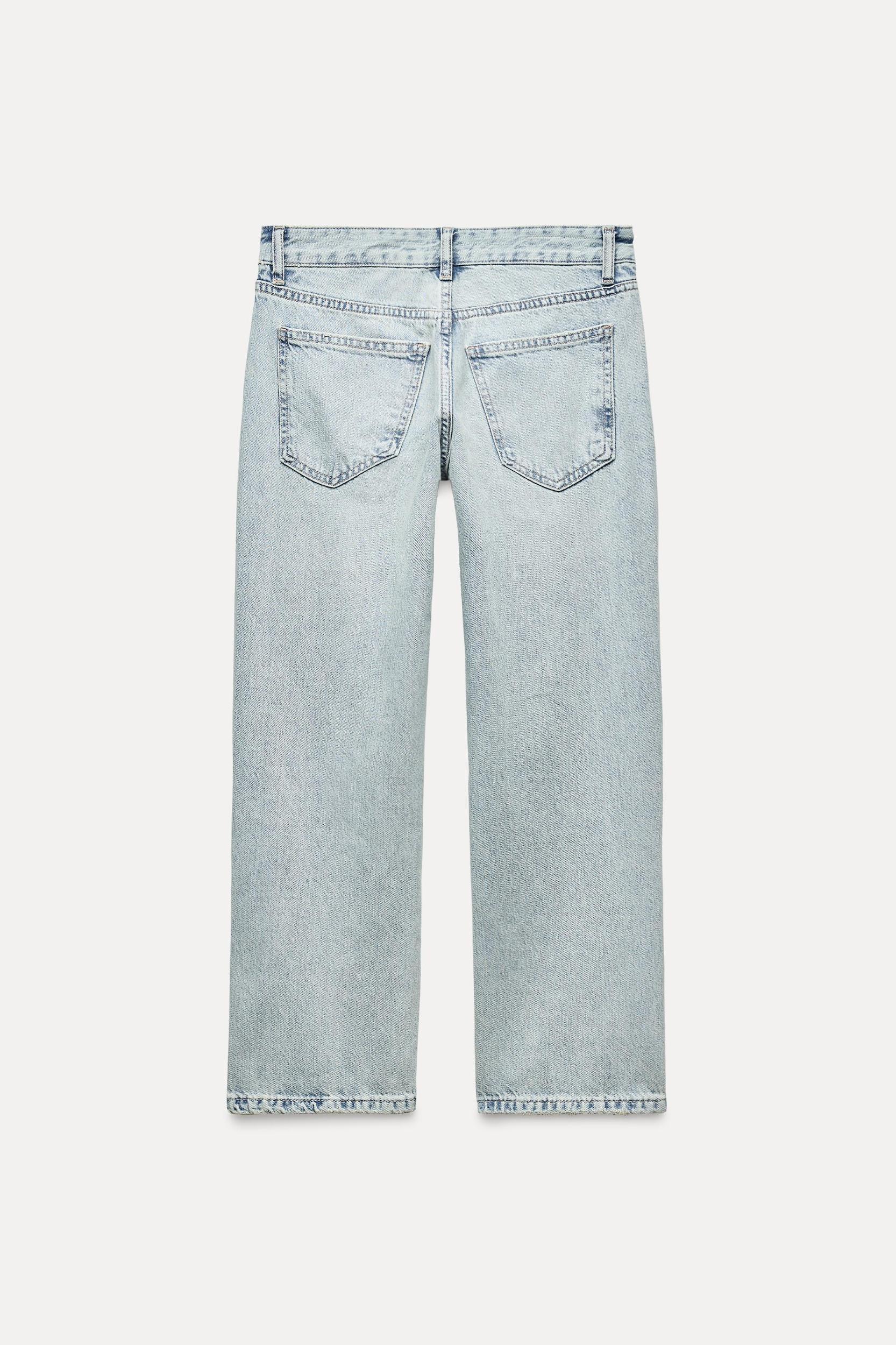 TRF LOW RISE STRAIGHT CUT CROPPED JEANS Product Image