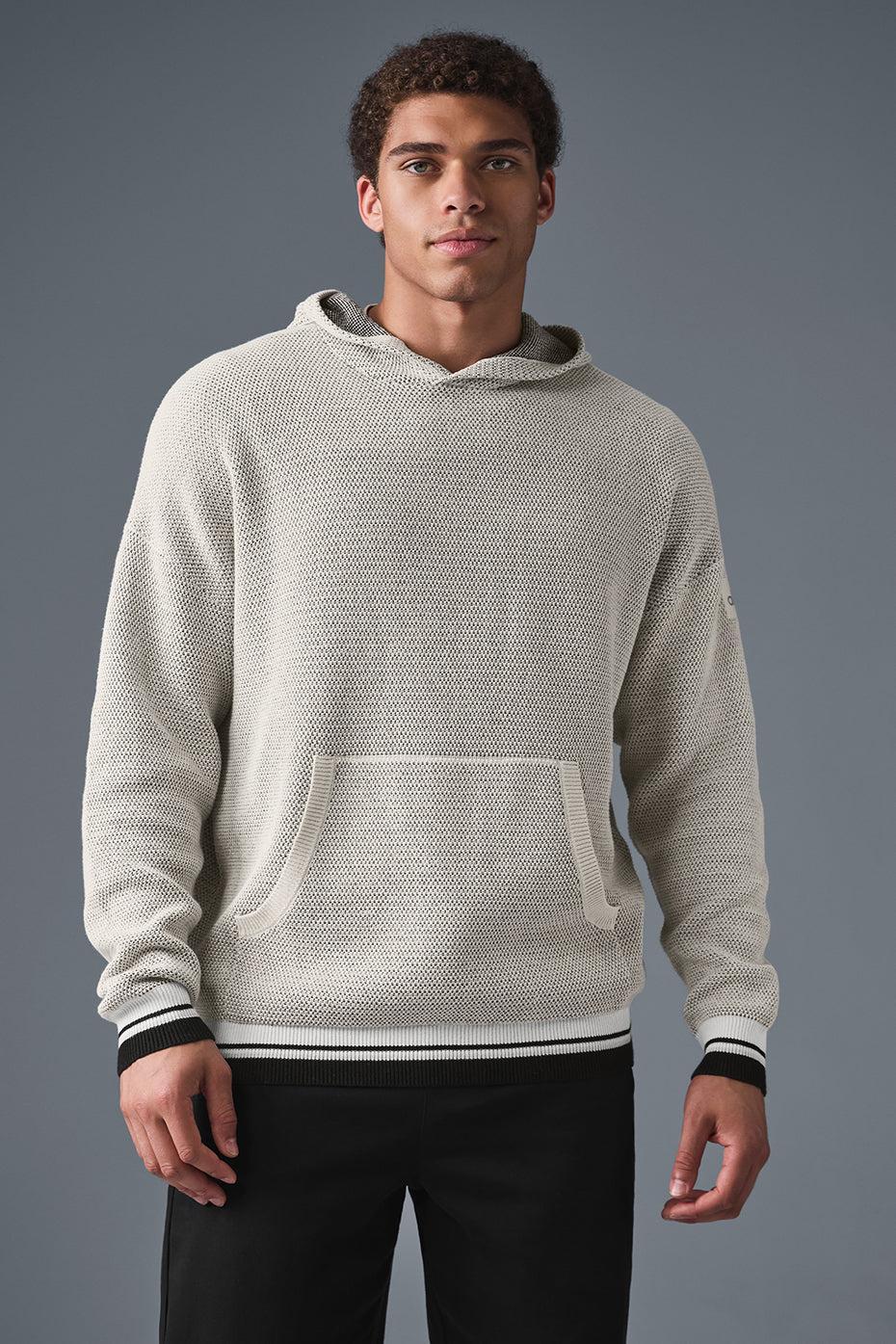 Sports Club Sweater Knit Hoodie - Bone Male Product Image