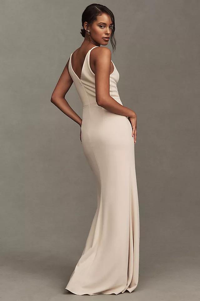 BHLDN Stella Sleeveless V-Neck Stretch Crepe Maxi Dress Product Image