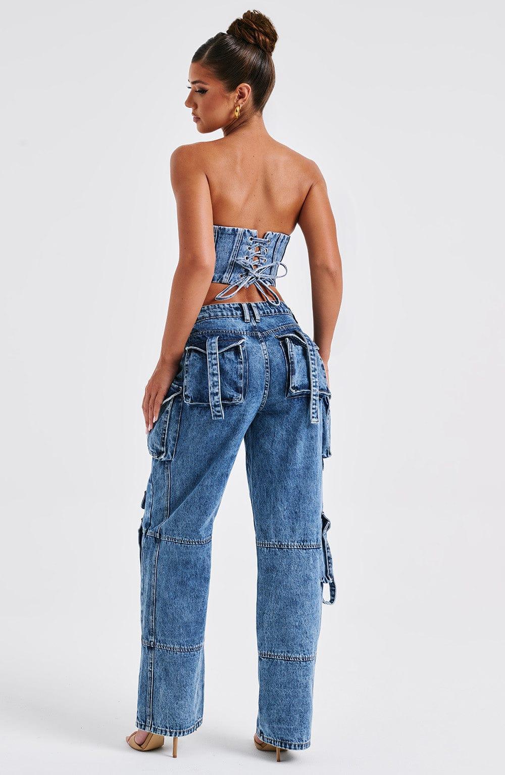 Brooklyn Cargo Pant - Dark Wash Product Image
