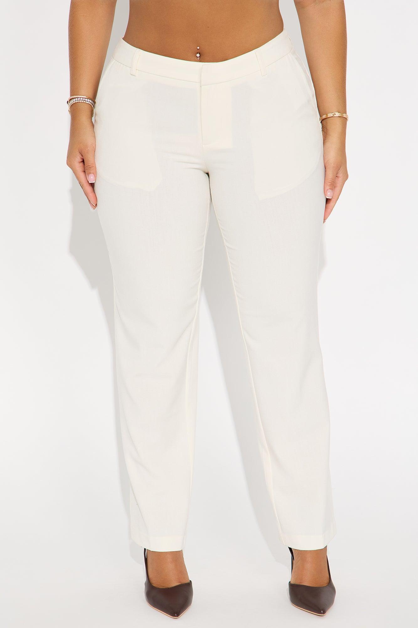 The Amalfi Tapered Trouser Pant - Cream Product Image