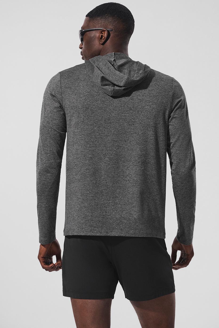 Conquer Reform Long Sleeve With Hood - Dark Heather Grey Product Image
