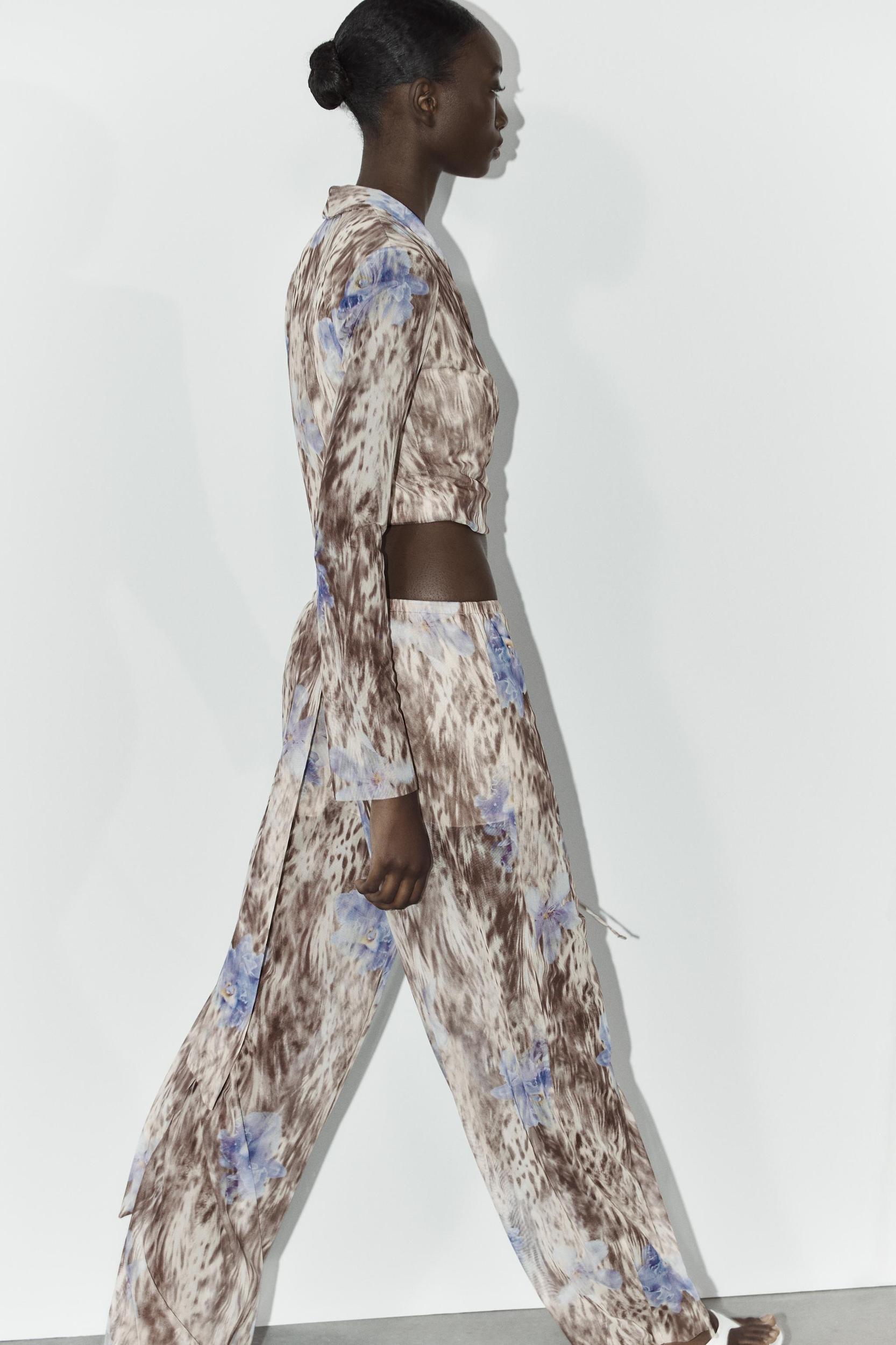 PRINTED TULLE PANTS Product Image