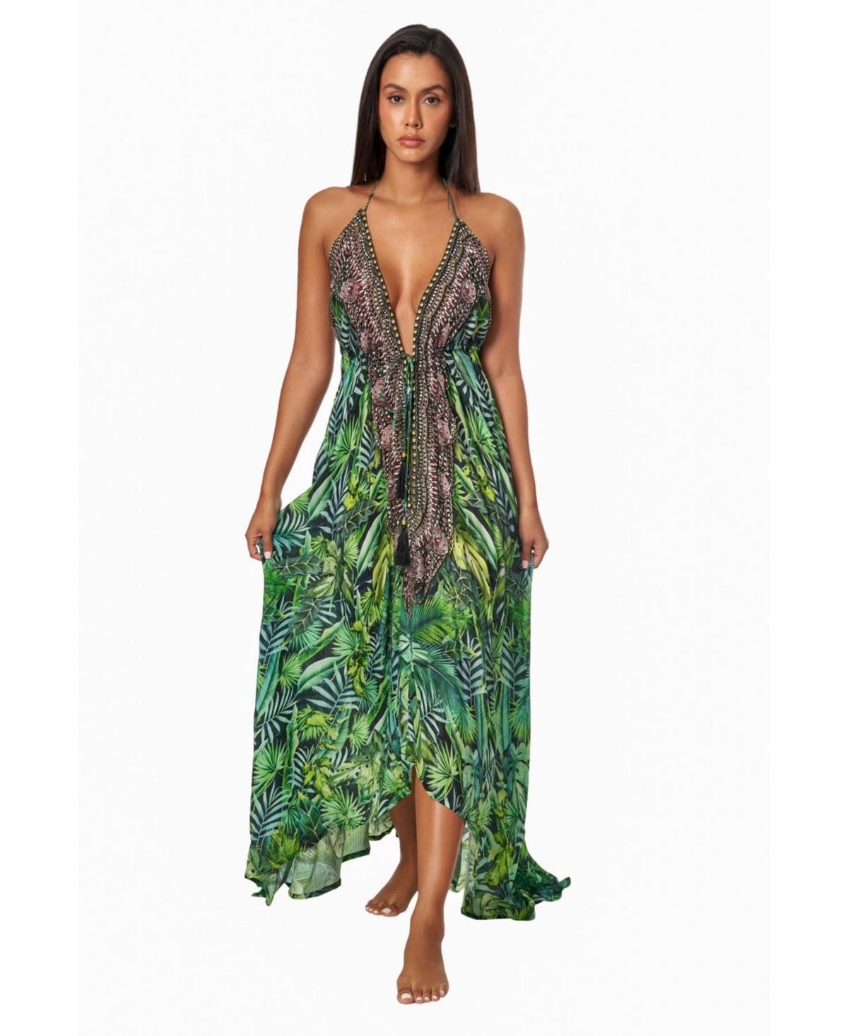 La Moda Clothing Womens Maxi Halterneck Dress Product Image