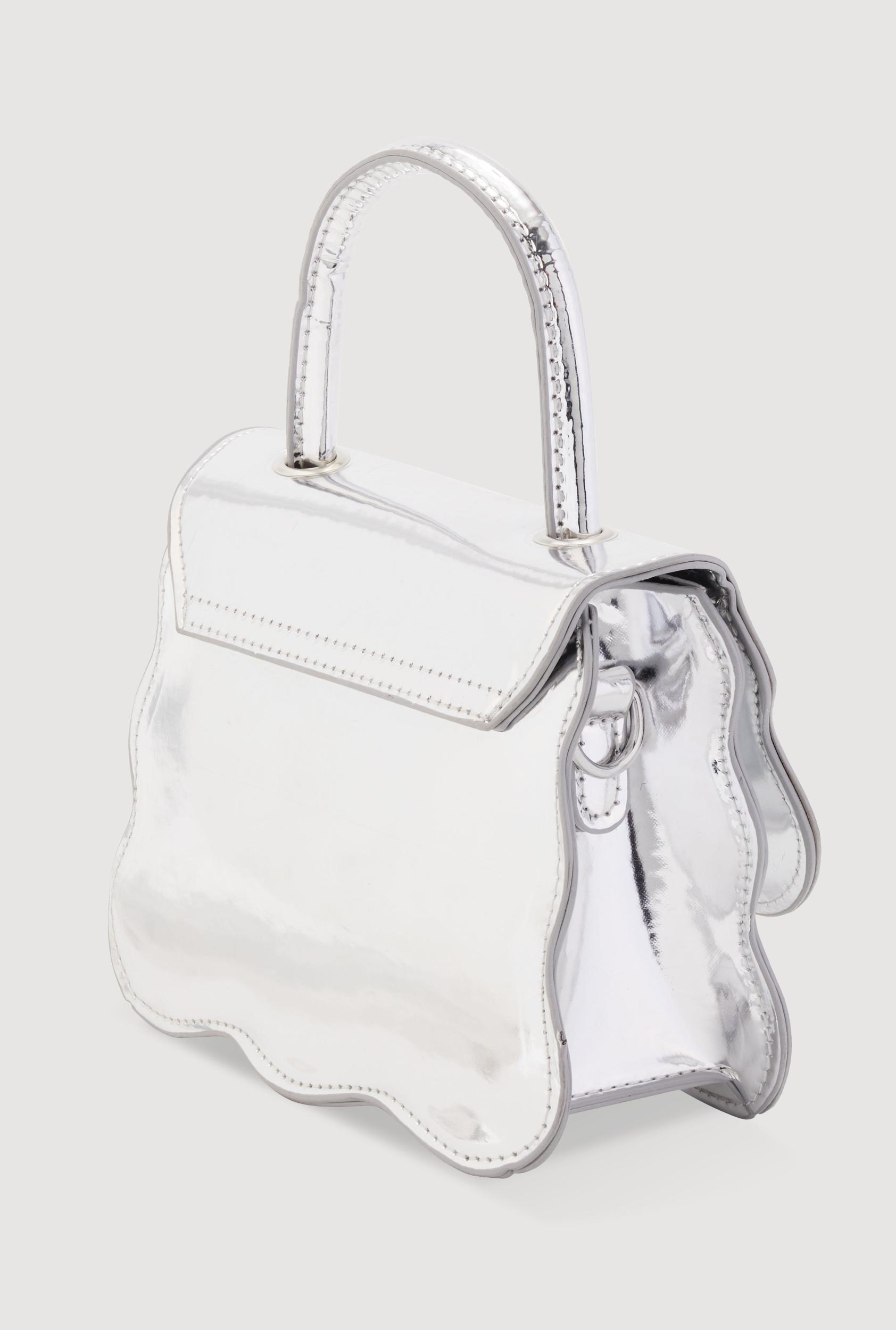 Scalloped Metallic Crossbody Bag Unisex Product Image