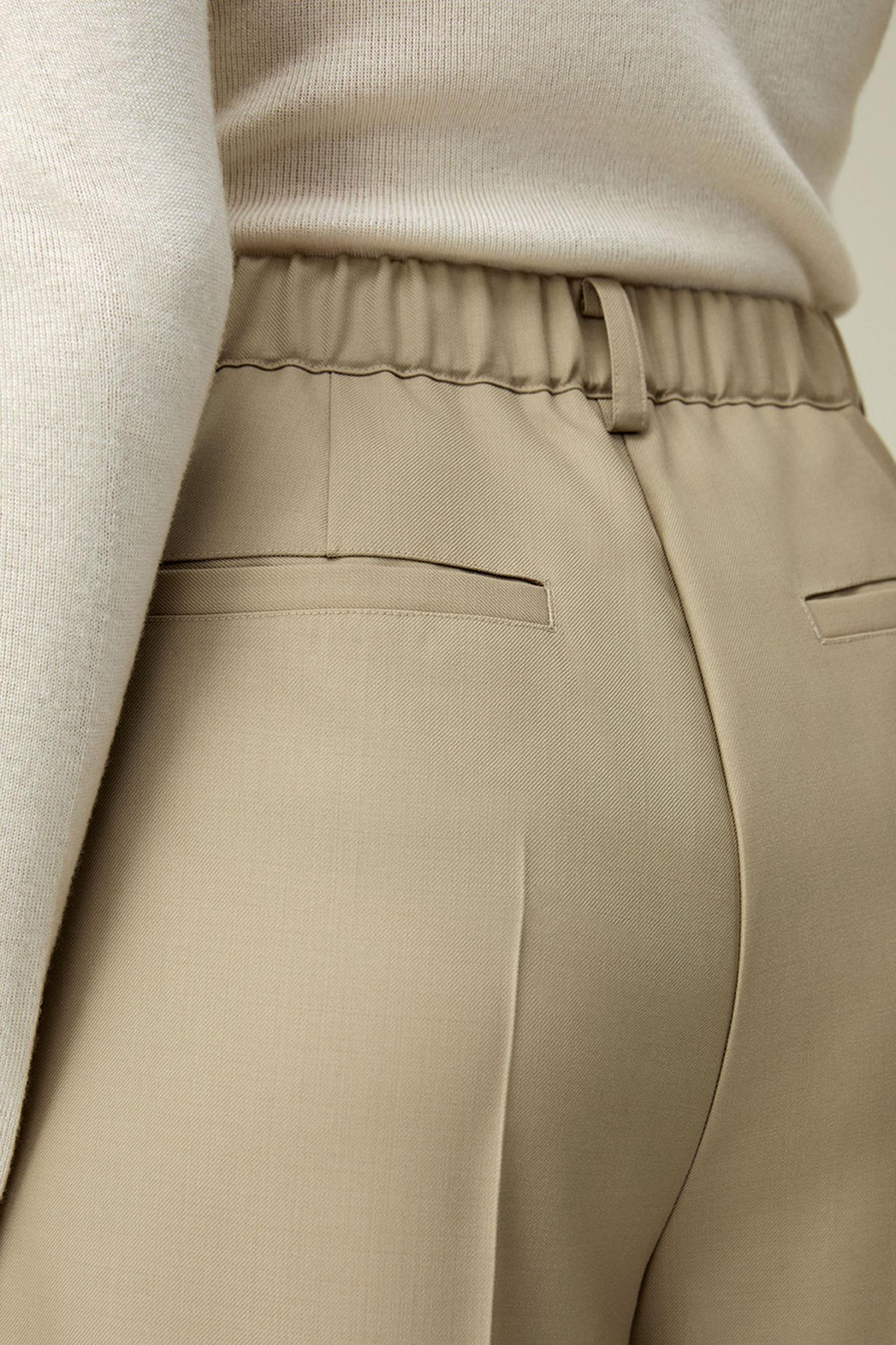 Wool Silk Blend Straight Pants Product Image