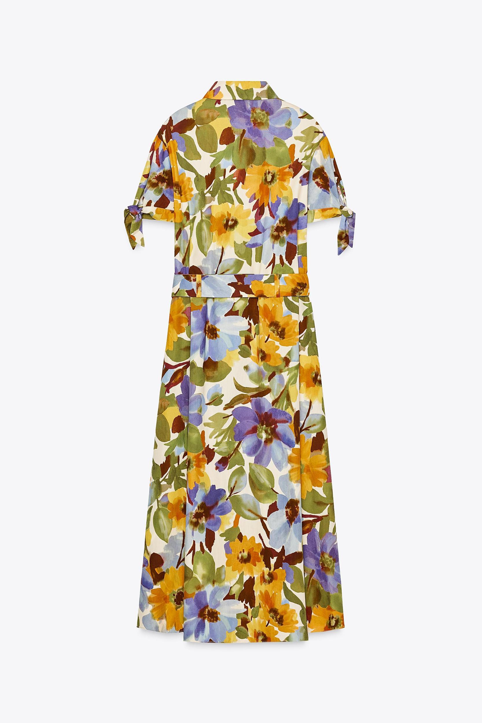 PRINTED POPLIN MIDI DRESS Product Image