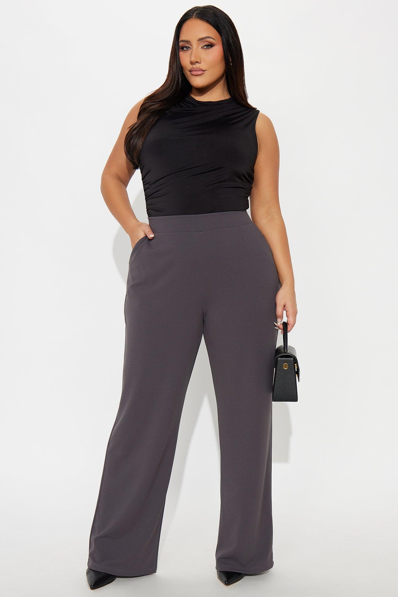 Celine Aria Wide Leg Pants - Charcoal Female Product Image