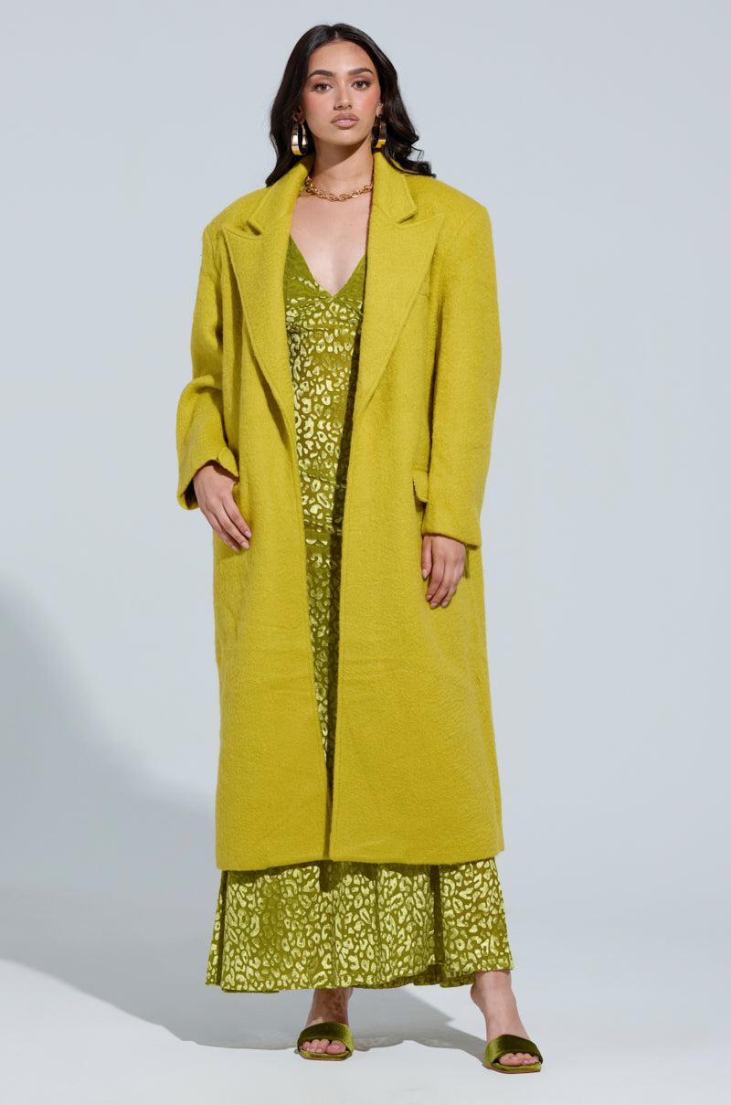 PHOEBE OVERSIZED TRENCH IN GREEN Product Image