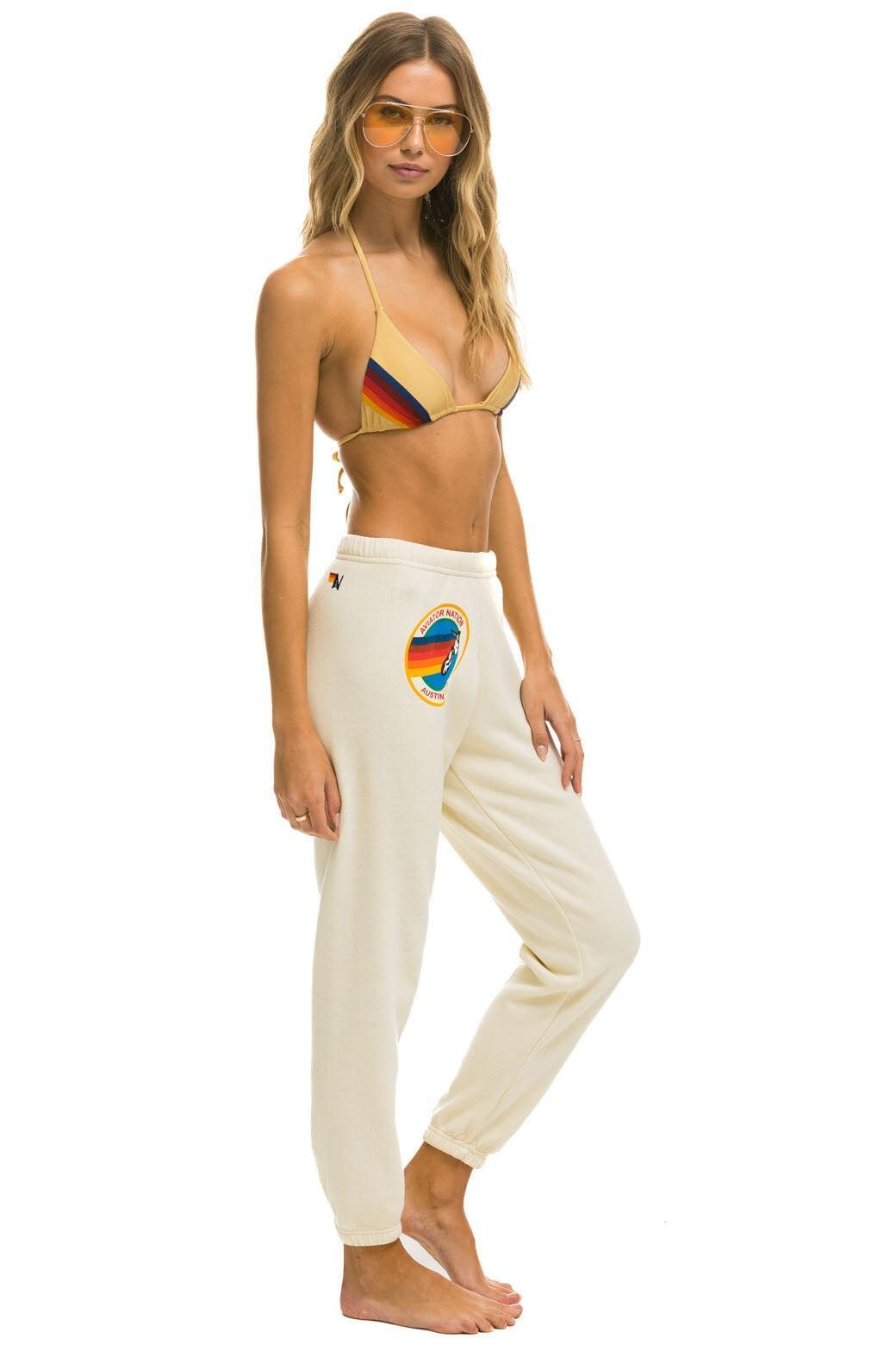 AVIATOR NATION LA JOLLA SWEATPANTS - VINTAGE WHITE Female Product Image