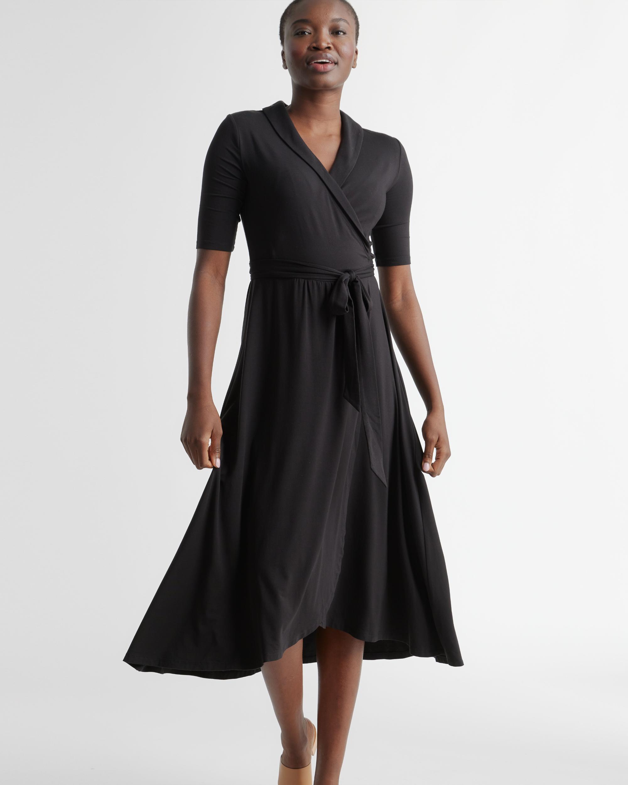 Quince | Women's Tencel Jersey Midi Wrap Dress Product Image