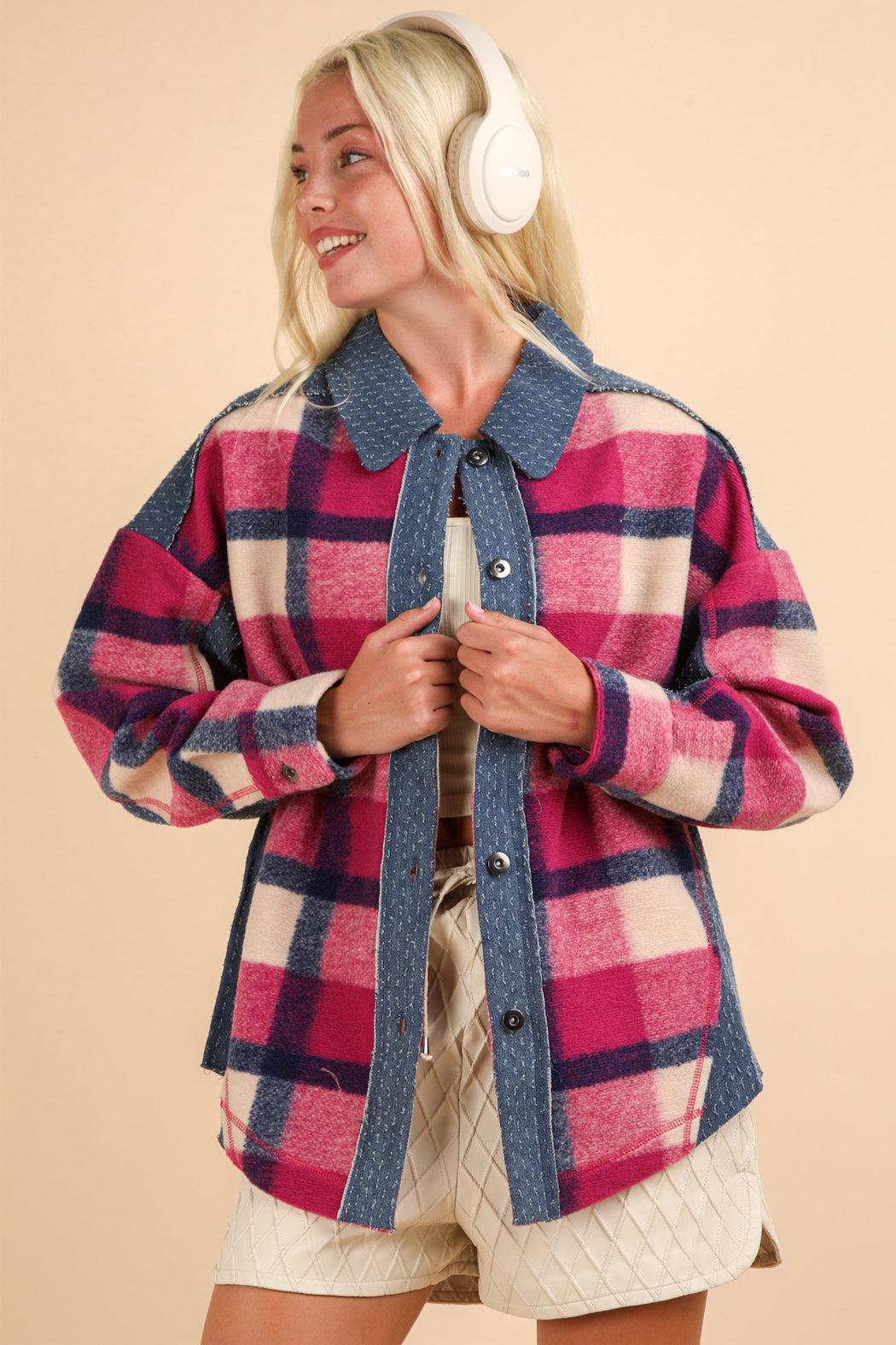 Jackson Denim And Plaid Shacket Product Image