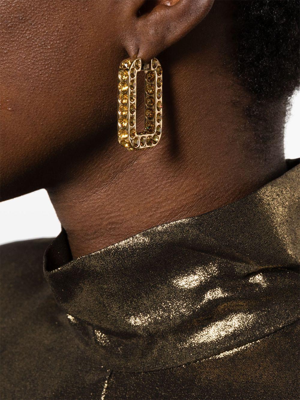 Charlotte crystal-embellished hoop earrings Product Image